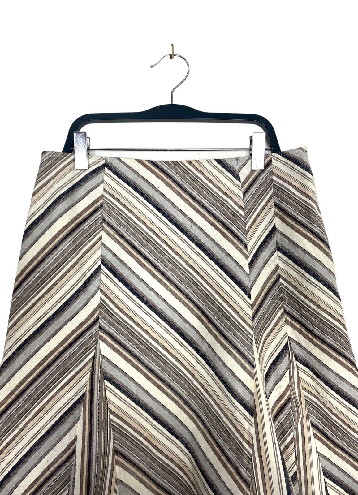 Japanese Brand Rare‼️ Chacon Blue Midi Skirt Stripe Made in Japan Size 27" / US 4 / IT 40 - 2 Thumbnail