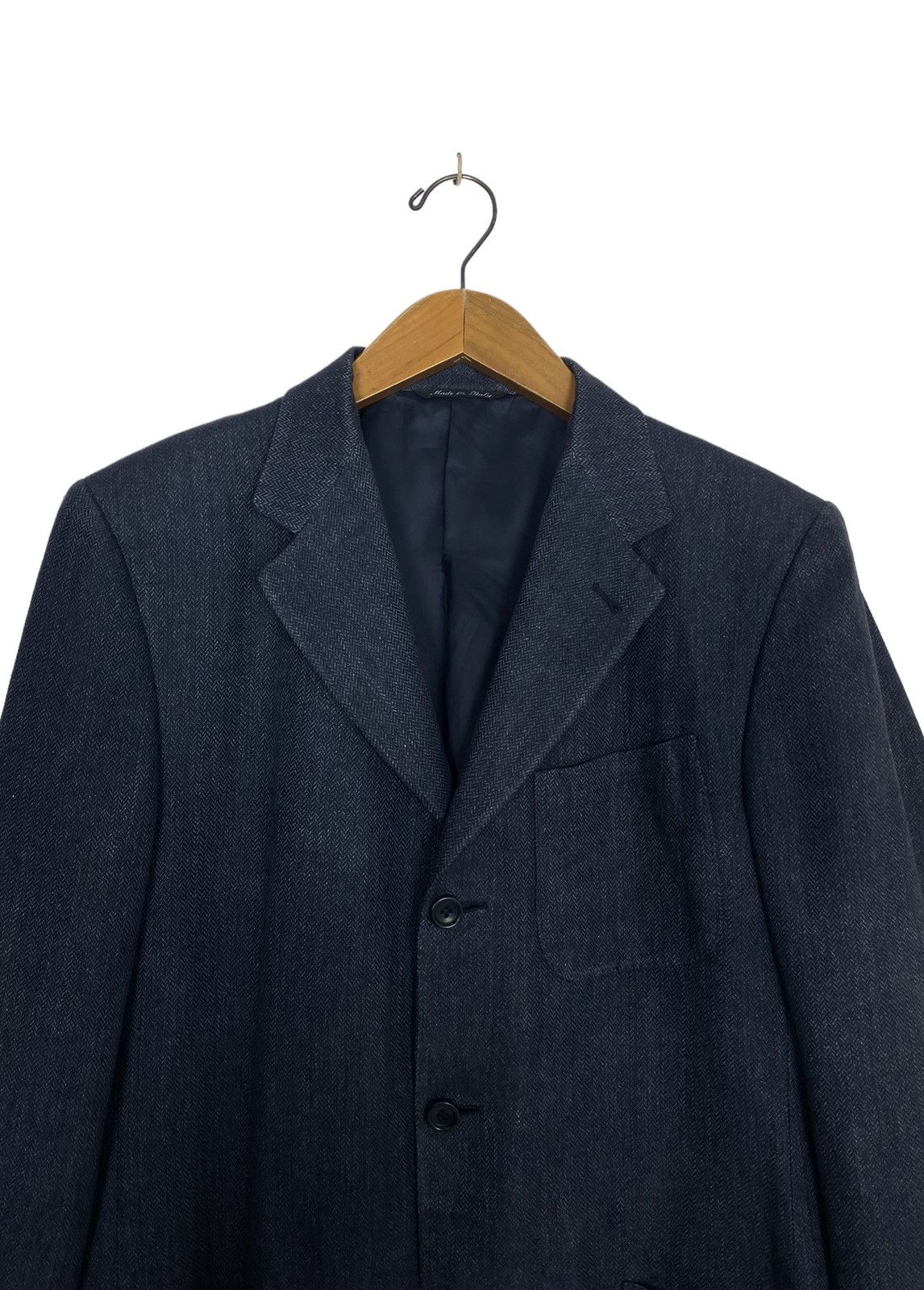 Celine Rare Celine Homme Herringbone Blazer Patch Pocket Made Italy Size US M / EU 48-50 / 2 - 3 Thumbnail