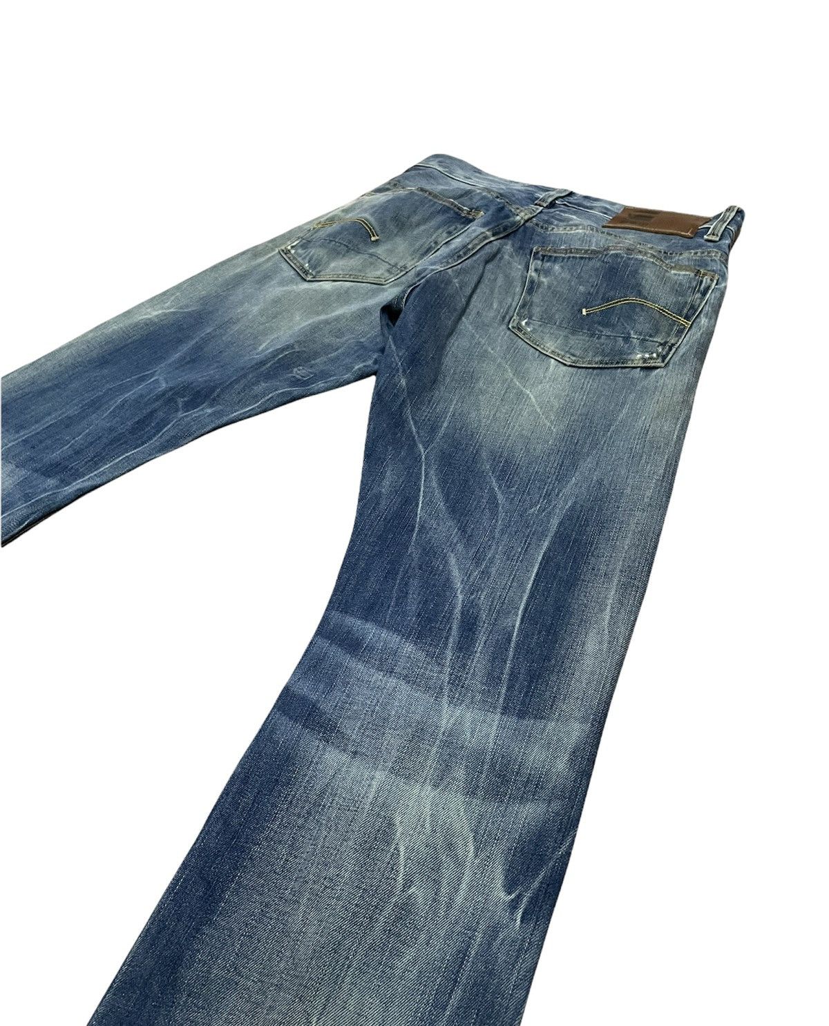 G-Star G-Star Raw 3301 Aging Faded Distressed Denim Size US 31 - 8 Thumbnail