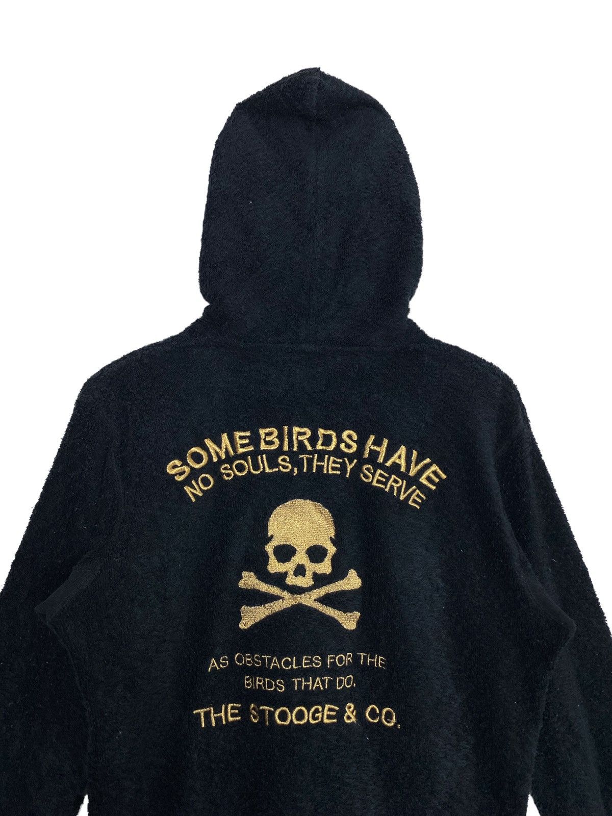 Japanese Brand Rare‼️ Stooge & Co Embroidery Skulls Big Logo Hoodie Fleece Size M / US 6-8 / IT 42-44 - 2 Thumbnail
