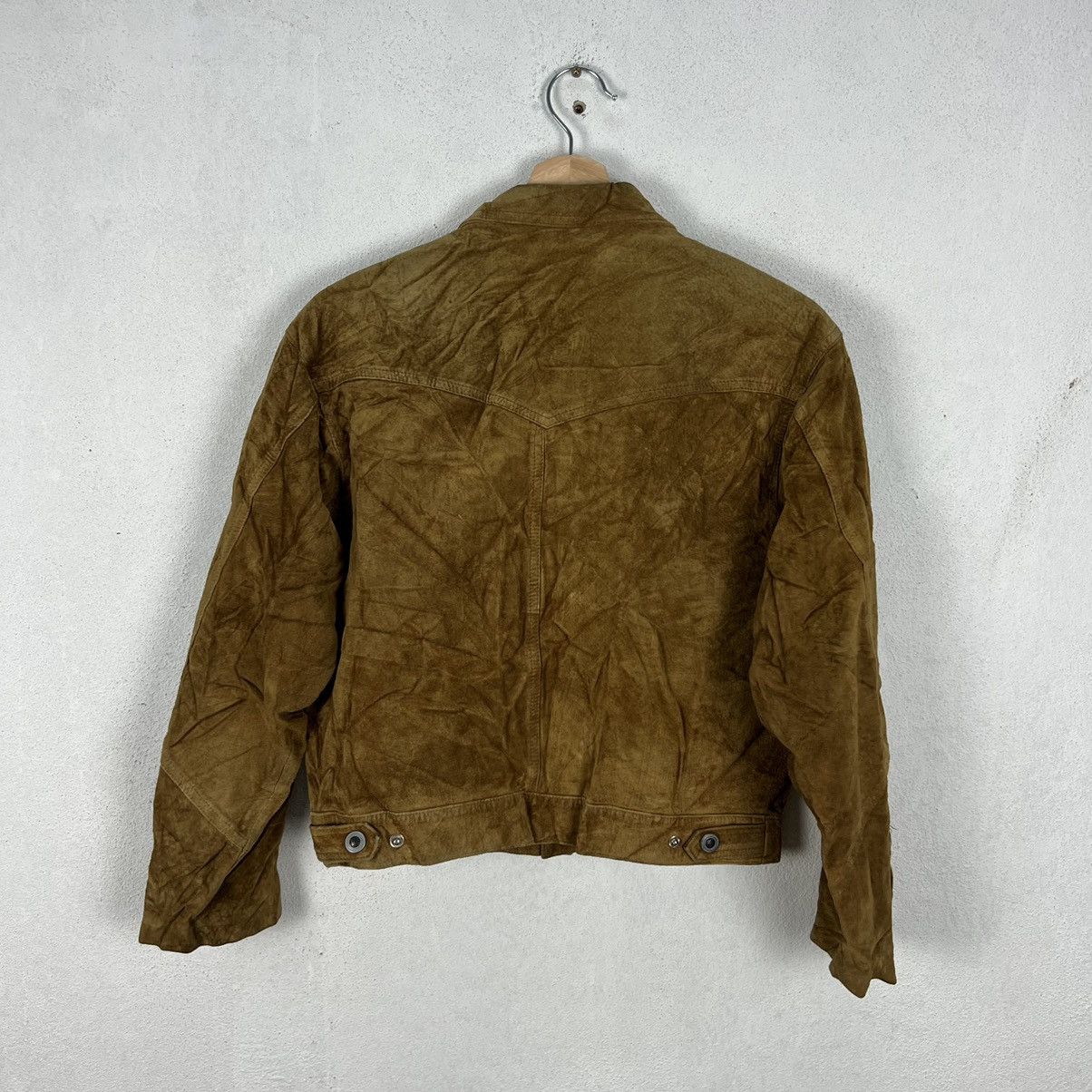 Japanese Brand VINTAGE BIKER PARACHUTE LEATHER JACKET HONEY BREAD Size US M / EU 48-50 / 2 - 10 Thumbnail