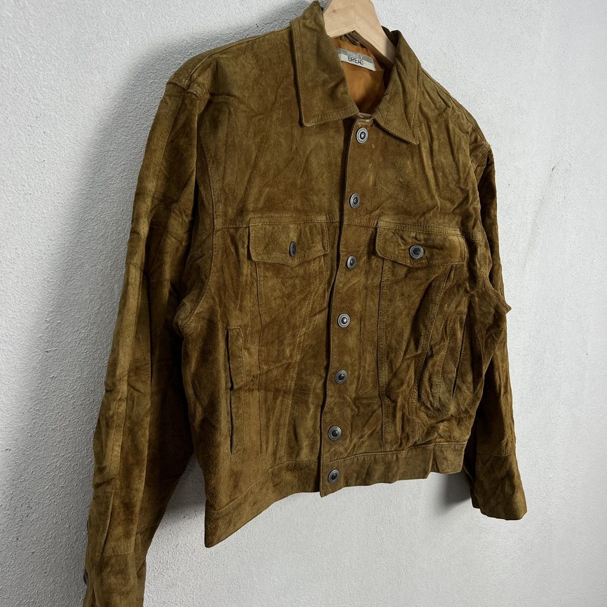 Japanese Brand VINTAGE BIKER PARACHUTE LEATHER JACKET HONEY BREAD Size US M / EU 48-50 / 2 - 5 Thumbnail