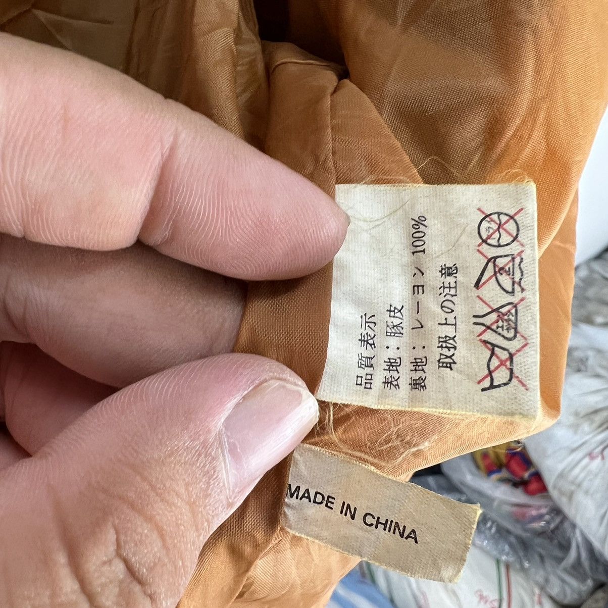Japanese Brand VINTAGE BIKER PARACHUTE LEATHER JACKET HONEY BREAD Size US M / EU 48-50 / 2 - 14 Thumbnail