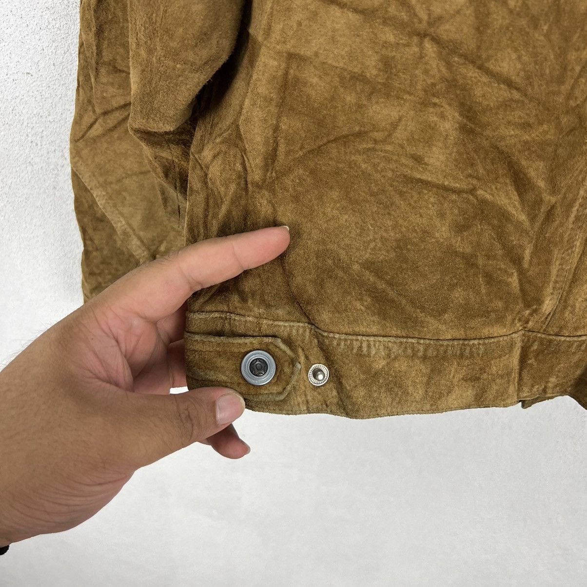 Japanese Brand VINTAGE BIKER PARACHUTE LEATHER JACKET HONEY BREAD Size US M / EU 48-50 / 2 - 11 Thumbnail