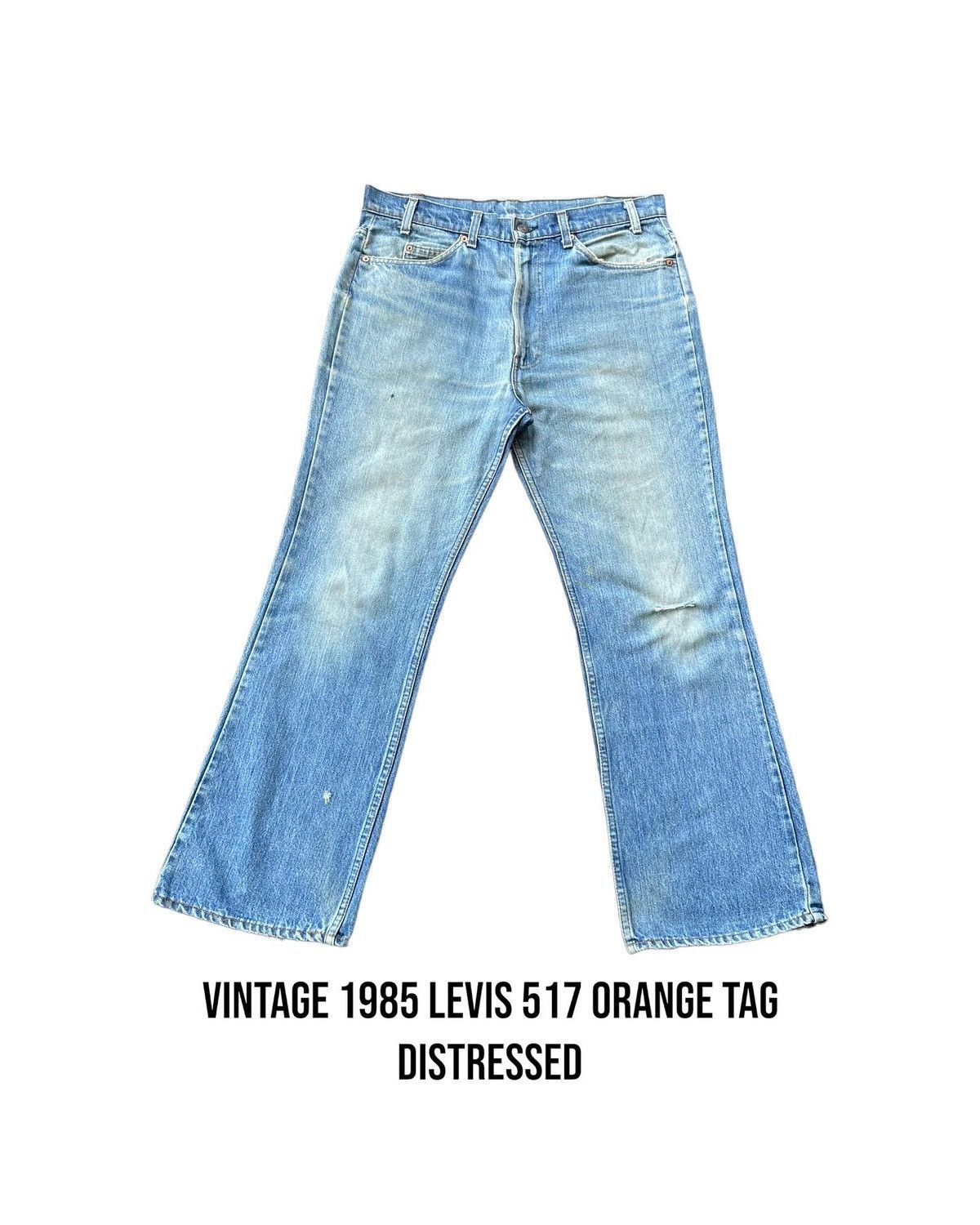 Levi's Vintage 1985 Levis 517 e Orange Tag Distresed Size US 35 - 1 Thumbnail