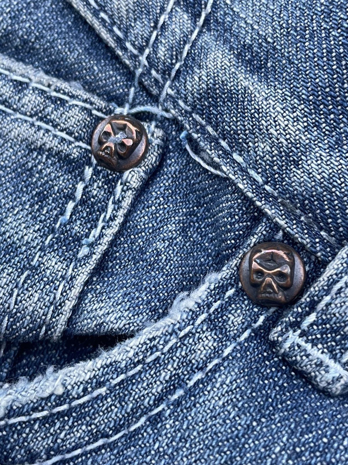 Affliction × Designer Affliction Denim & Killer Custom Distresed Size US 37 - 21 Thumbnail