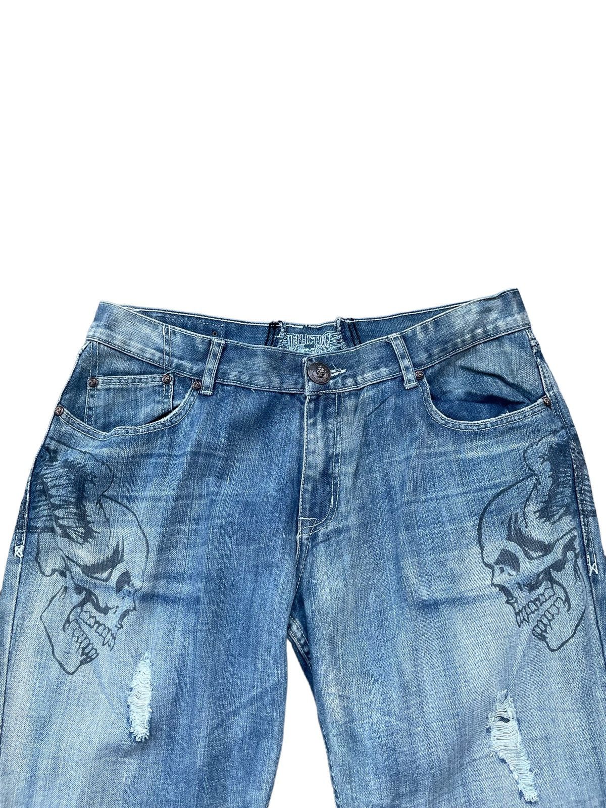 Affliction × Designer Affliction Denim & Killer Custom Distresed Size US 37 - 7 Thumbnail