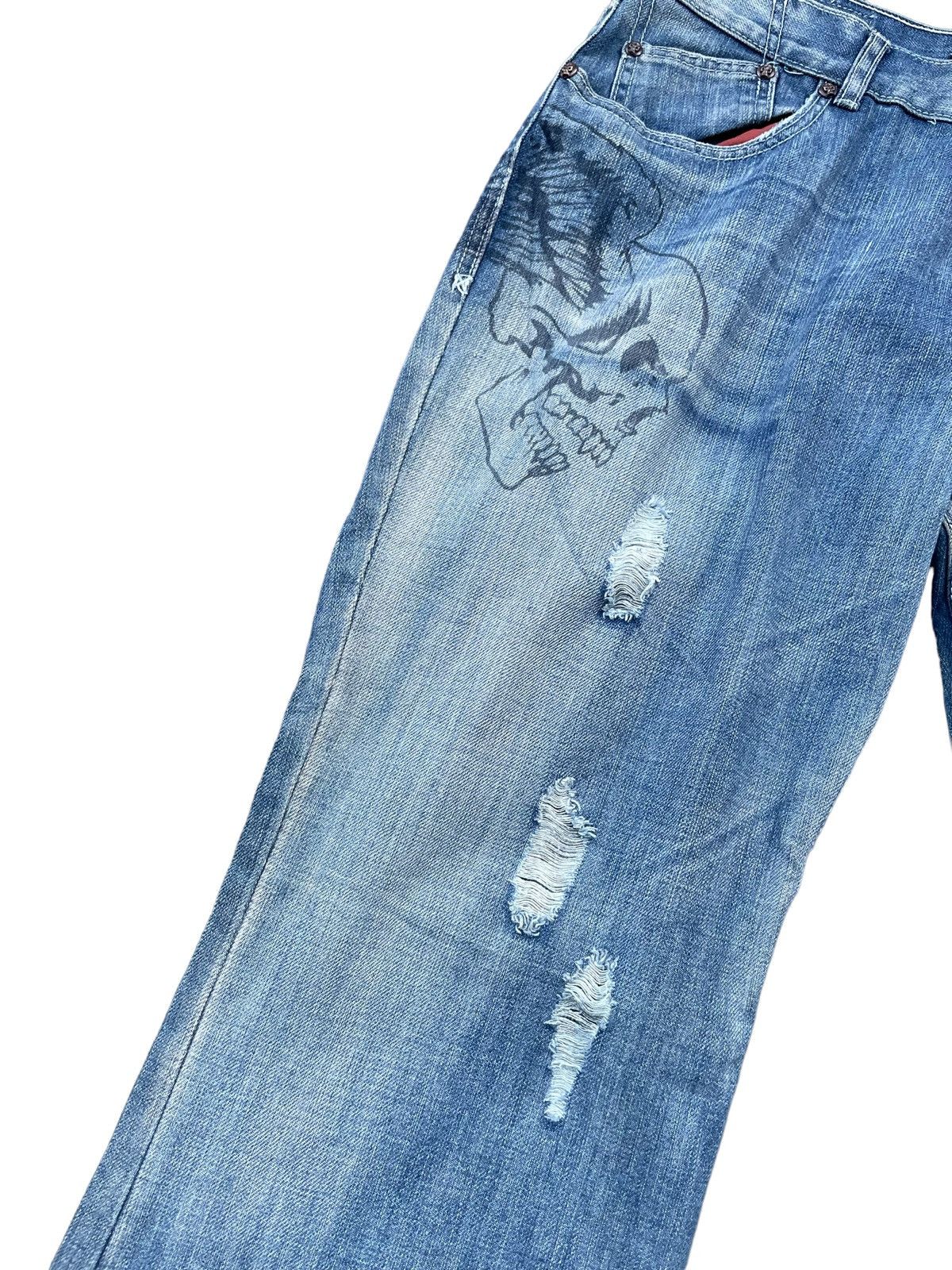 Affliction × Designer Affliction Denim & Killer Custom Distresed Size US 37 - 6 Thumbnail