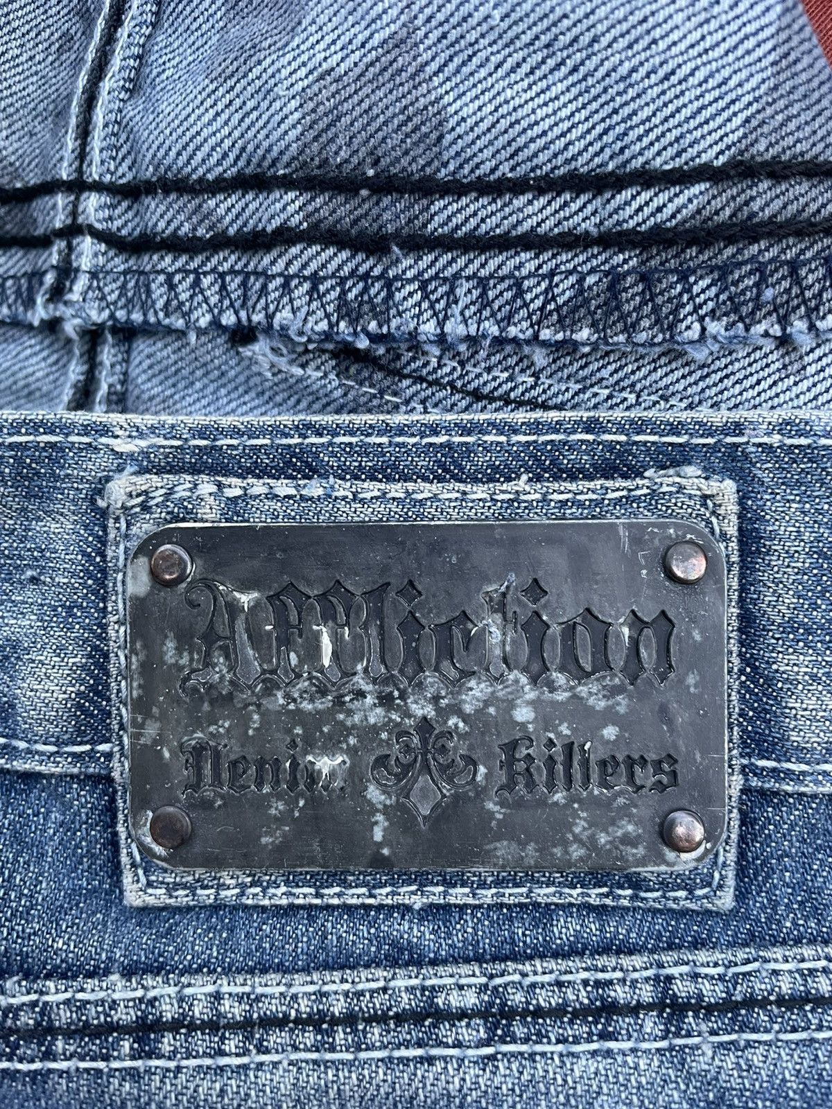 Affliction × Designer Affliction Denim & Killer Custom Distresed Size US 37 - 16 Thumbnail