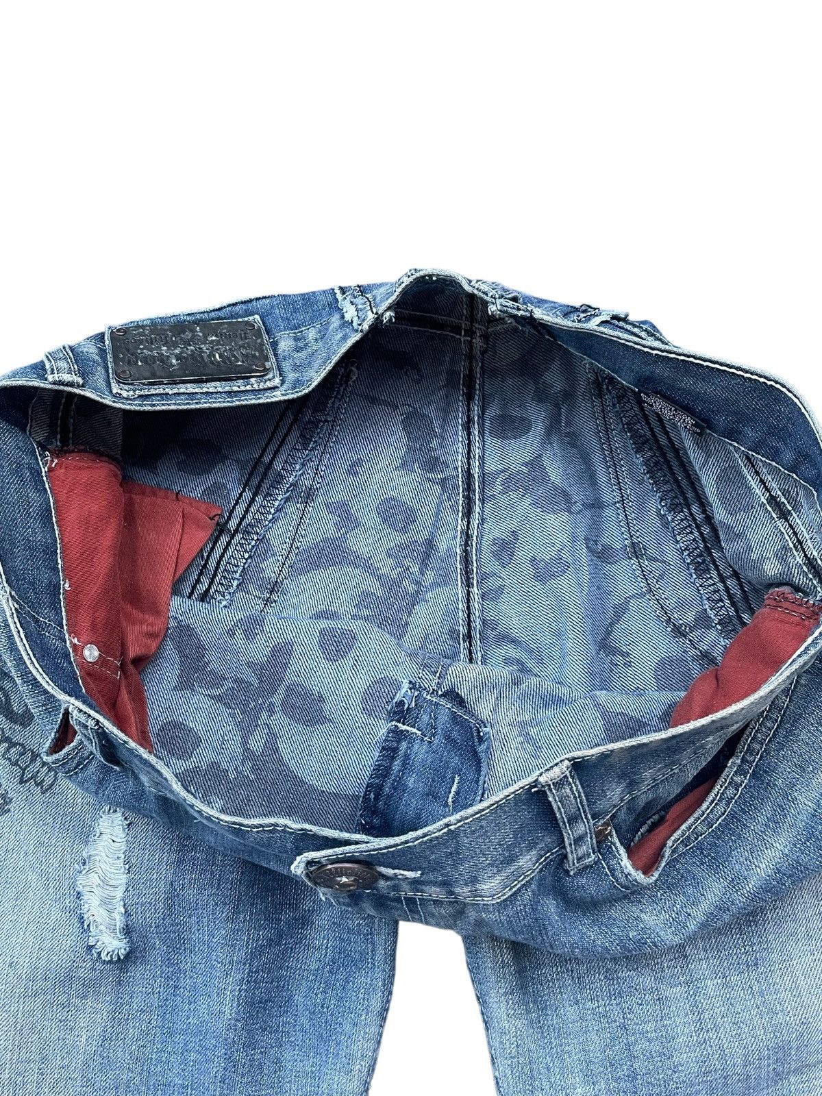 Affliction × Designer Affliction Denim & Killer Custom Distresed Size US 37 - 10 Thumbnail