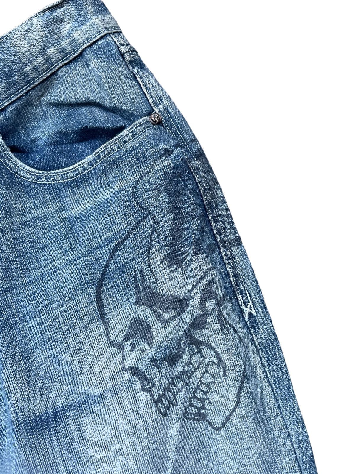 Affliction × Designer Affliction Denim & Killer Custom Distresed Size US 37 - 8 Thumbnail