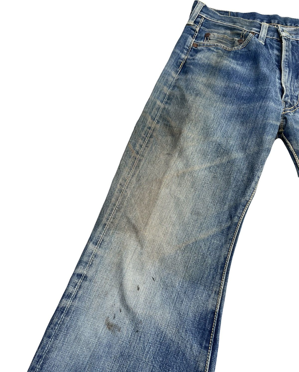 Japanese Brand × Vintage Vintage Bigstone Wide Leg Distressed Denim Size US 29 - 5 Thumbnail