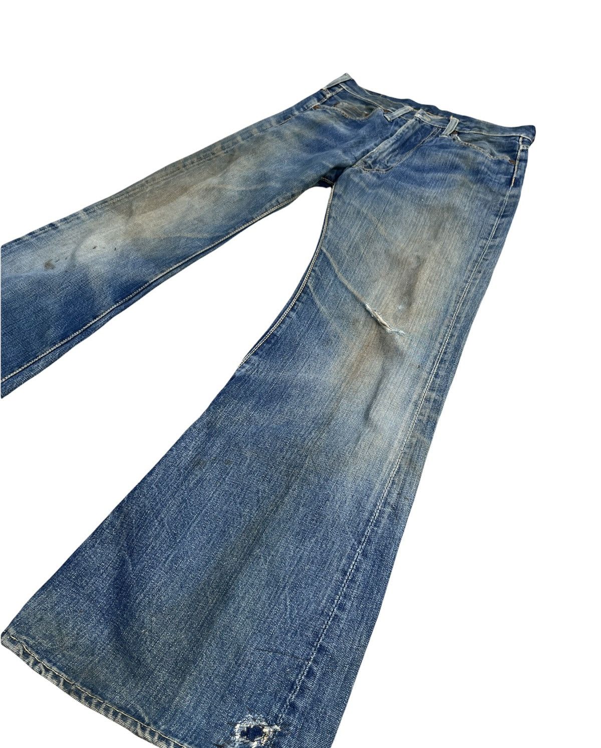 Japanese Brand × Vintage Vintage Bigstone Wide Leg Distressed Denim Size US 29 - 2 Thumbnail