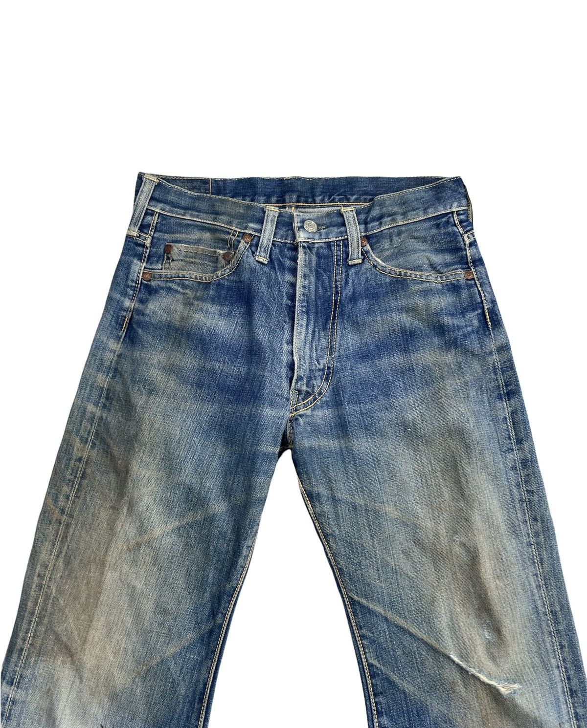 Japanese Brand × Vintage Vintage Bigstone Wide Leg Distressed Denim Size US 29 - 6 Thumbnail