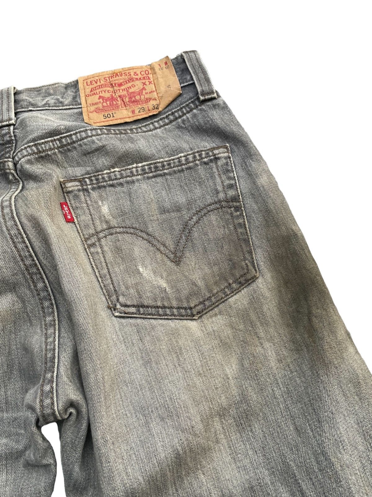 Levi's × Vintage Vintage Levis 501 e Distresed Rework Denim Size US 30 / EU 46 - 13 Thumbnail