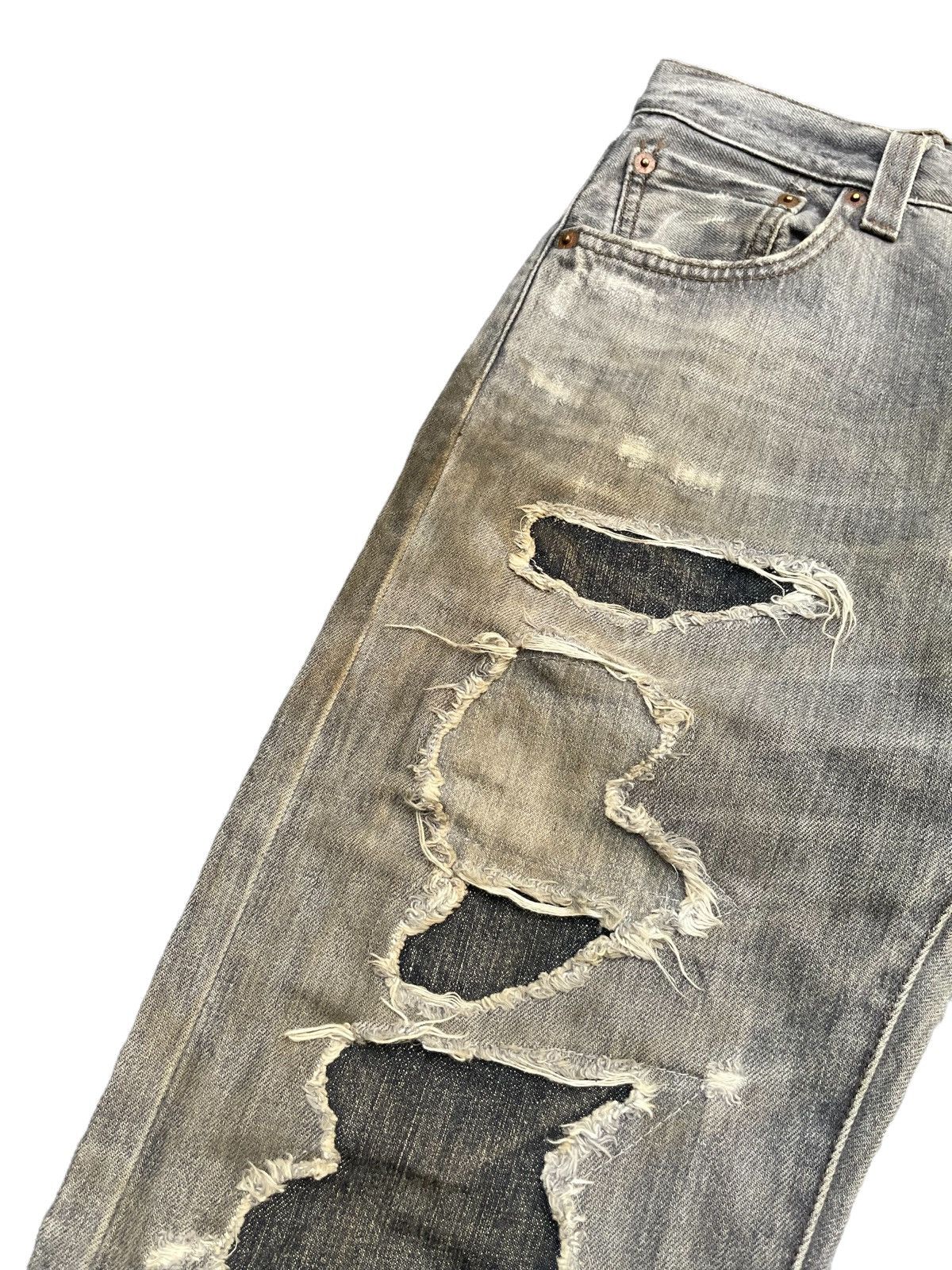Levi's × Vintage Vintage Levis 501 e Distresed Rework Denim Size US 30 / EU 46 - 7 Thumbnail