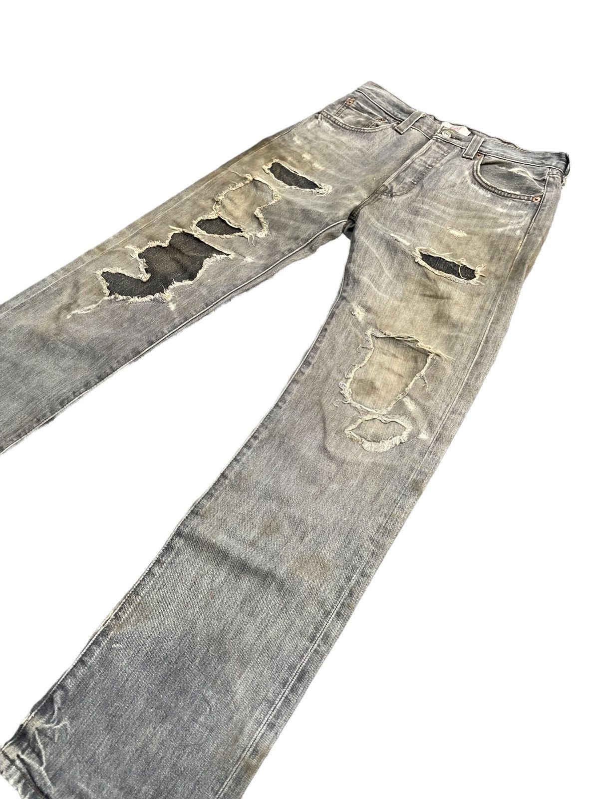Levi's × Vintage Vintage Levis 501 e Distresed Rework Denim Size US 30 / EU 46 - 3 Thumbnail