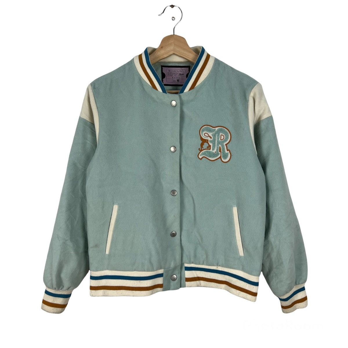 Japanese Brand VINTAGE VARSITY JACKET REPIPI BIG LOGO Size US M / EU 48-50 / 2 - 1 Thumbnail