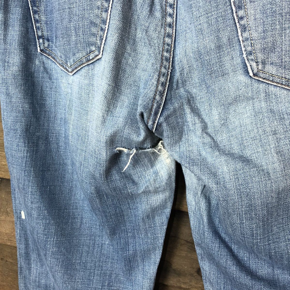 Gap Gap 1969 blue Distressed Denim Pants #5740 Size US 32 / EU 48 - 15 Thumbnail