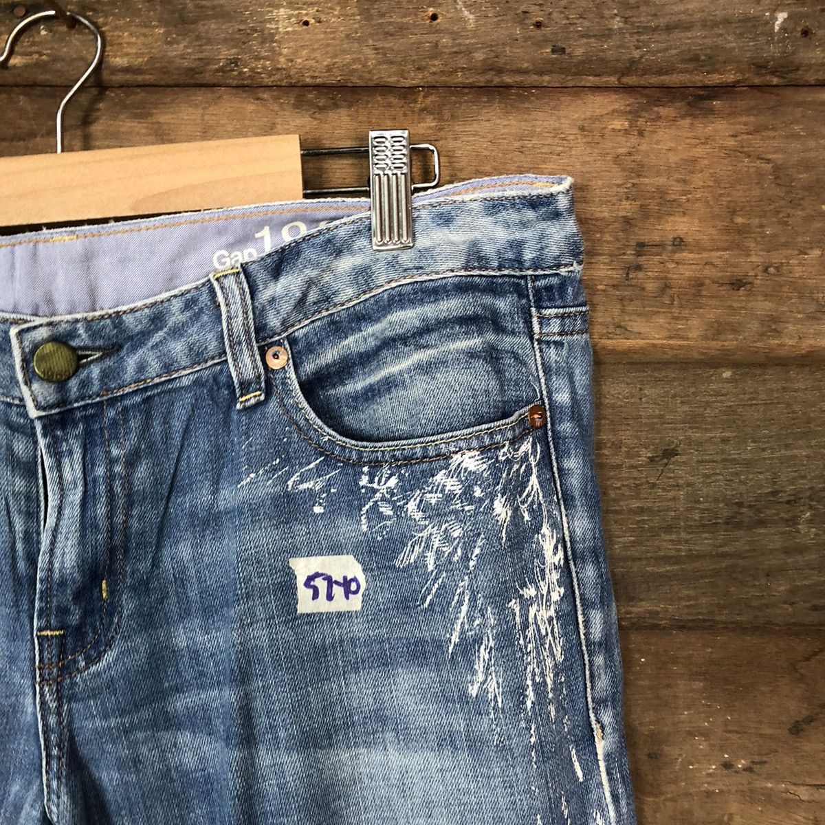 Gap Gap 1969 blue Distressed Denim Pants #5740 Size US 32 / EU 48 - 5 Thumbnail