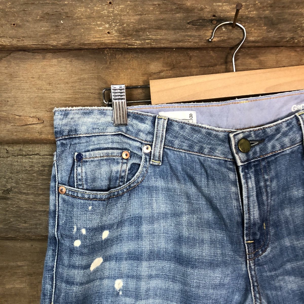 Gap Gap 1969 blue Distressed Denim Pants #5740 Size US 32 / EU 48 - 4 Thumbnail