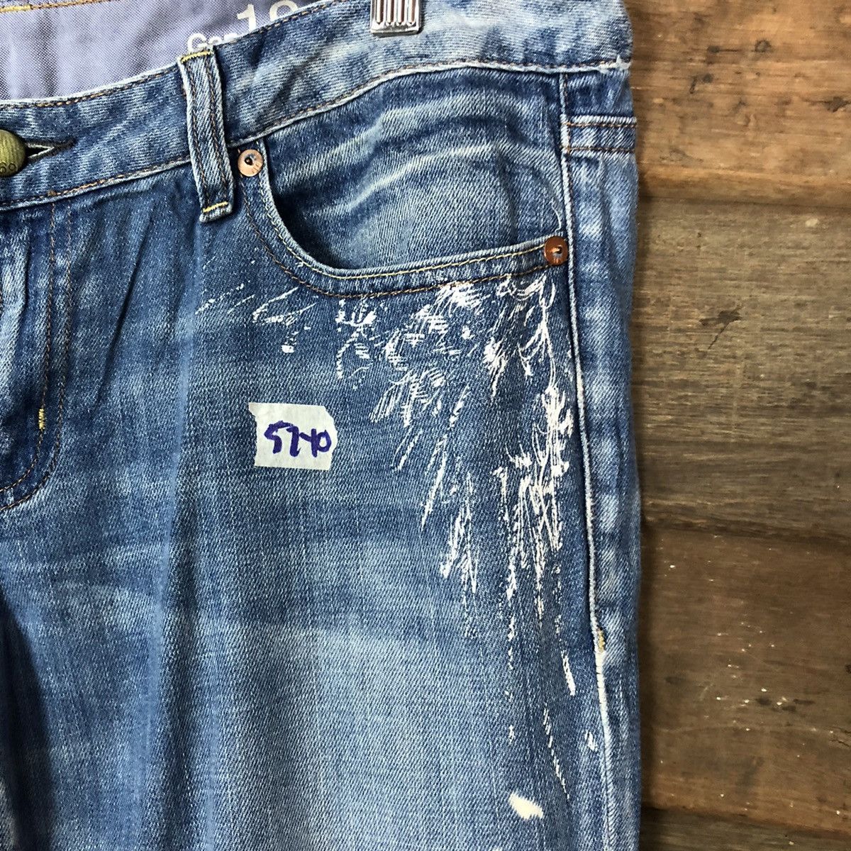 Gap Gap 1969 blue Distressed Denim Pants #5740 Size US 32 / EU 48 - 8 Thumbnail