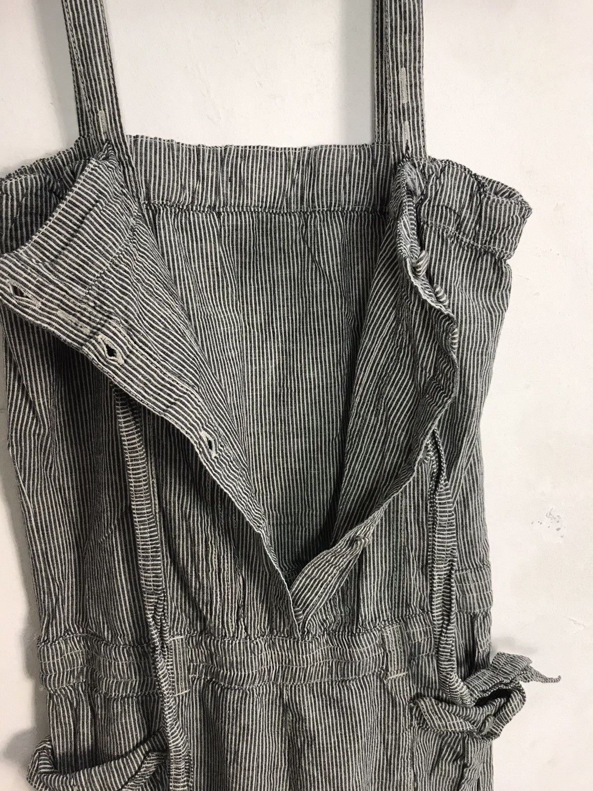Japanese Brand Vintage Hickory Coverall Overall Striped Denim Pant Size US 33 - 5 Thumbnail