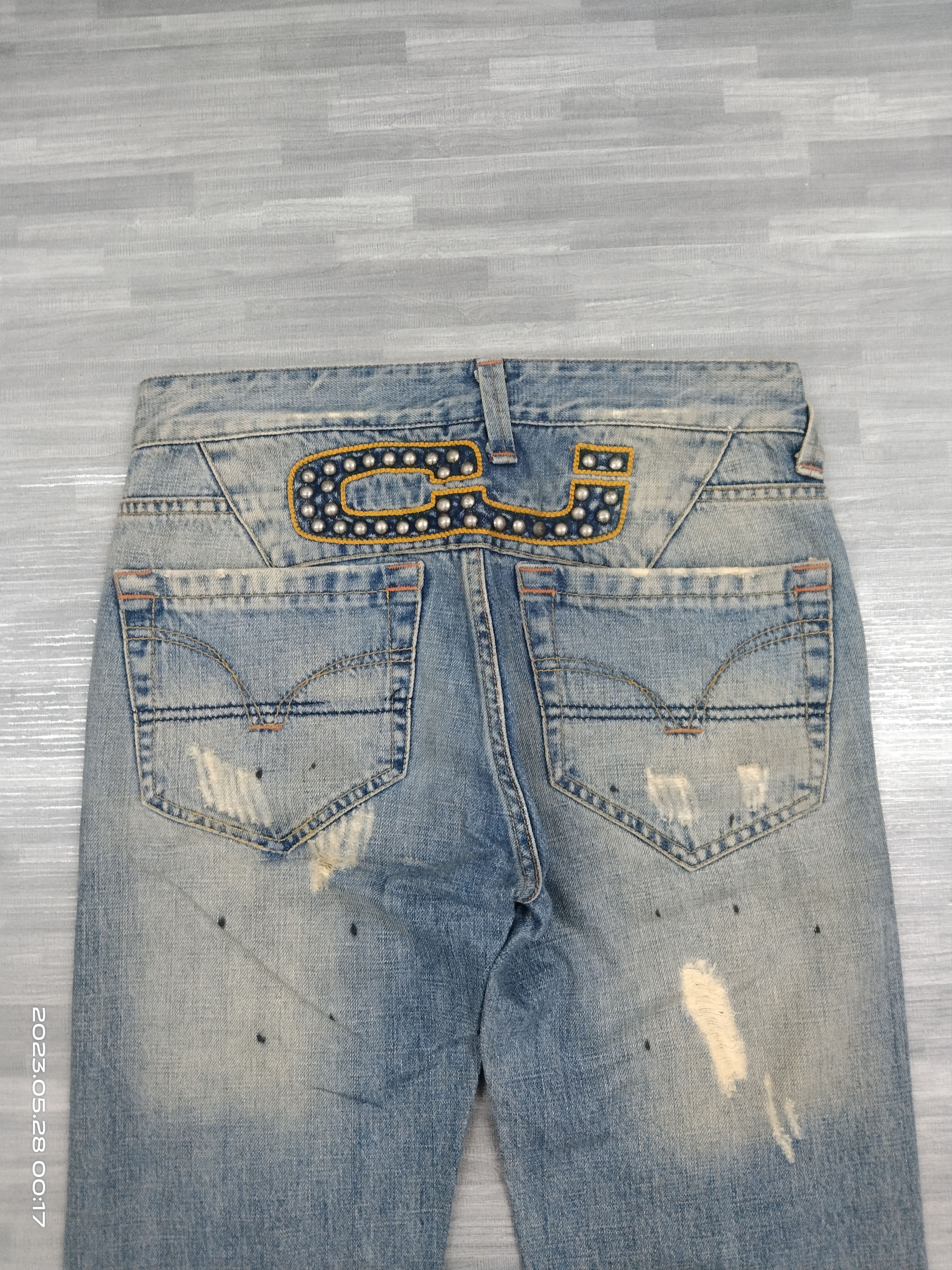 Hysteric Glamour SICK RIPED CJ STUDDED DENIM PANTS Size US 30 / EU 46 - 5 Thumbnail