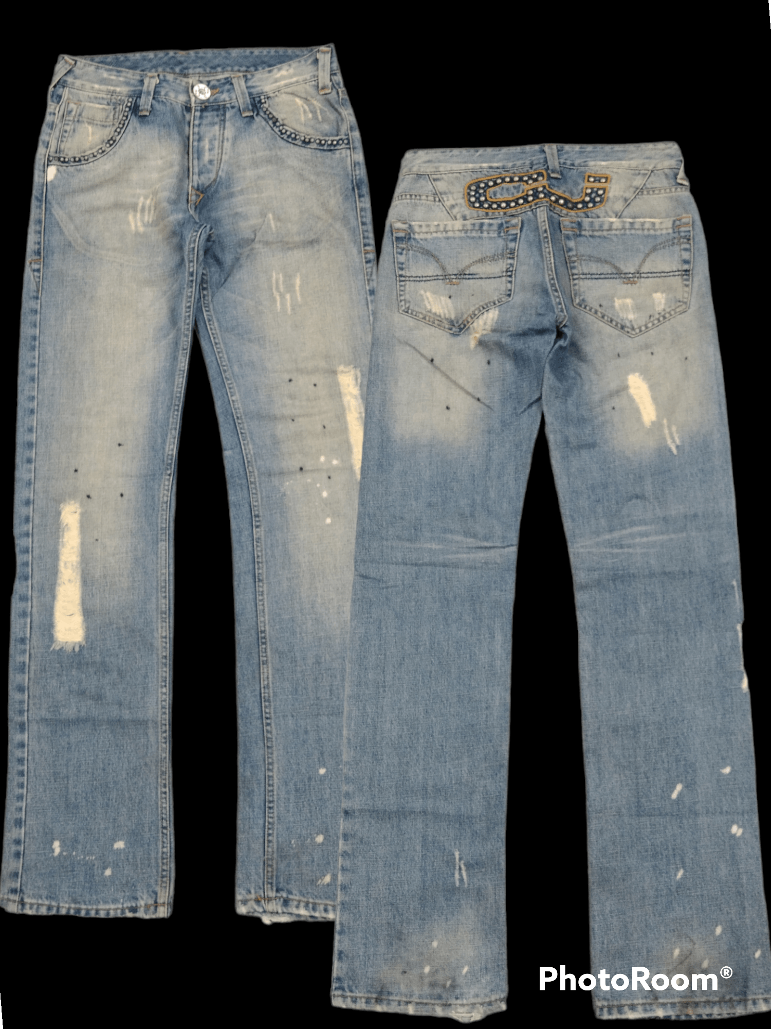Hysteric Glamour SICK RIPED CJ STUDDED DENIM PANTS Size US 30 / EU 46 - 1 Thumbnail