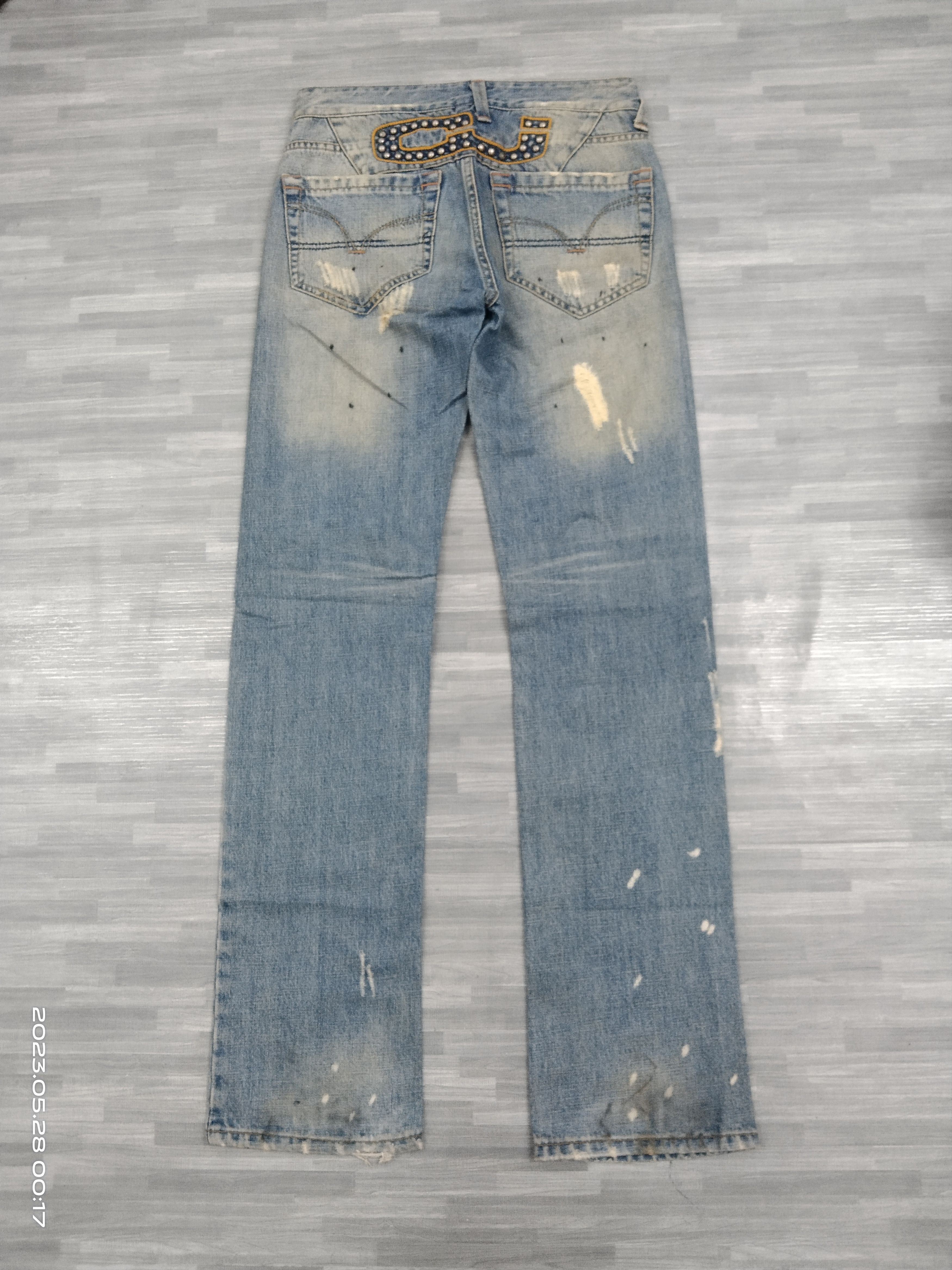 Hysteric Glamour SICK RIPED CJ STUDDED DENIM PANTS Size US 30 / EU 46 - 3 Thumbnail