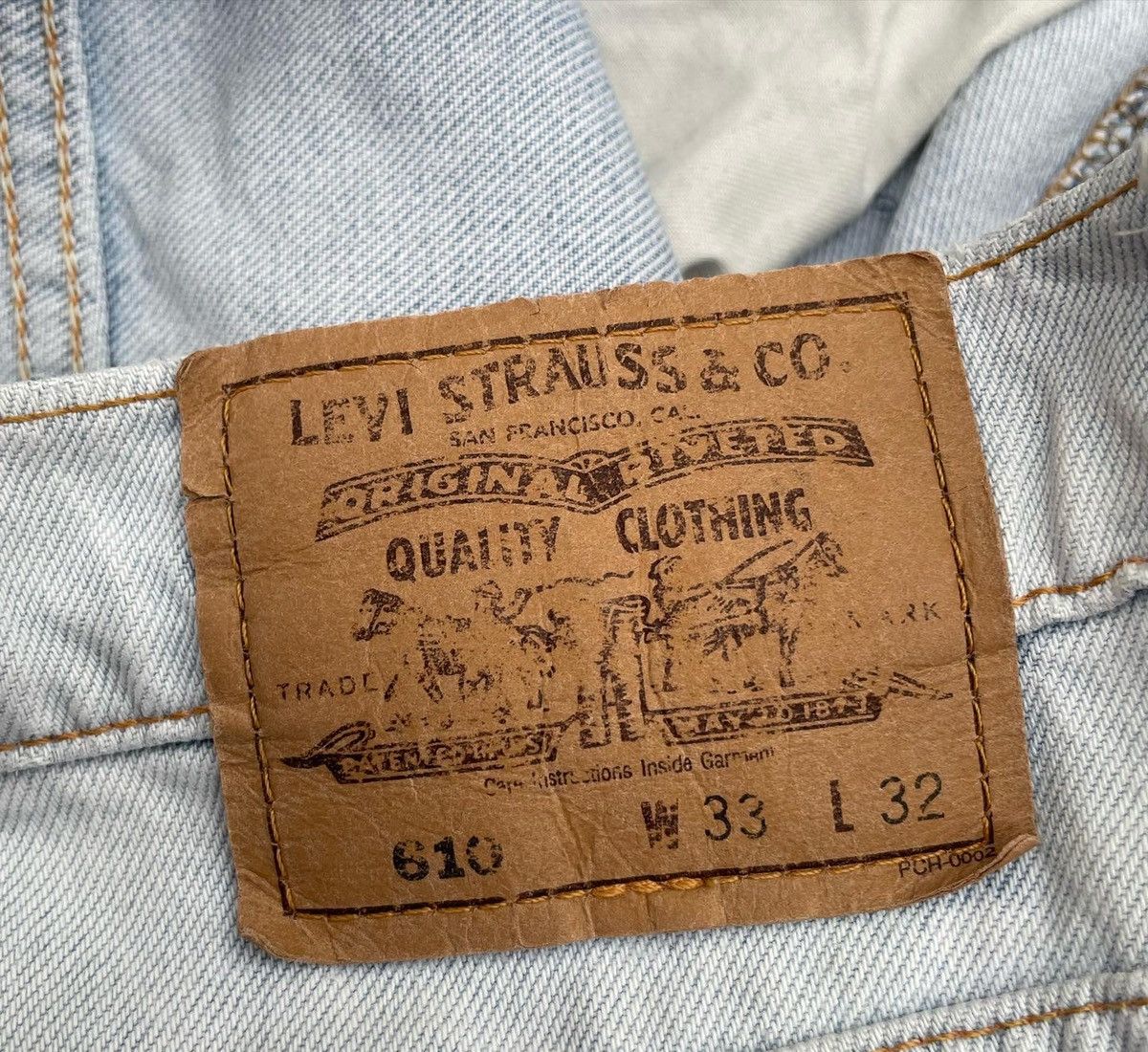 Levi's Vintage Levis 610 1997 Orange Tag Faded Aging Wash Denim Size US 32 / EU 48 - 2 Thumbnail