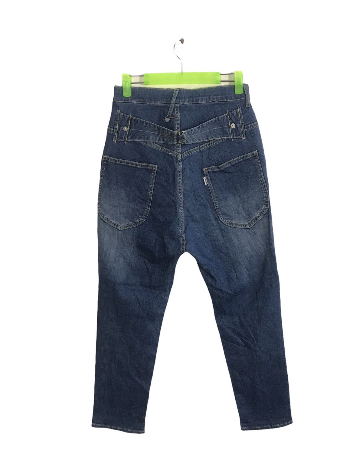 image of Ne-Net Issey Miyake Indigo Denim Jeans Buckle Back Low Rise, Women's (Size 26)