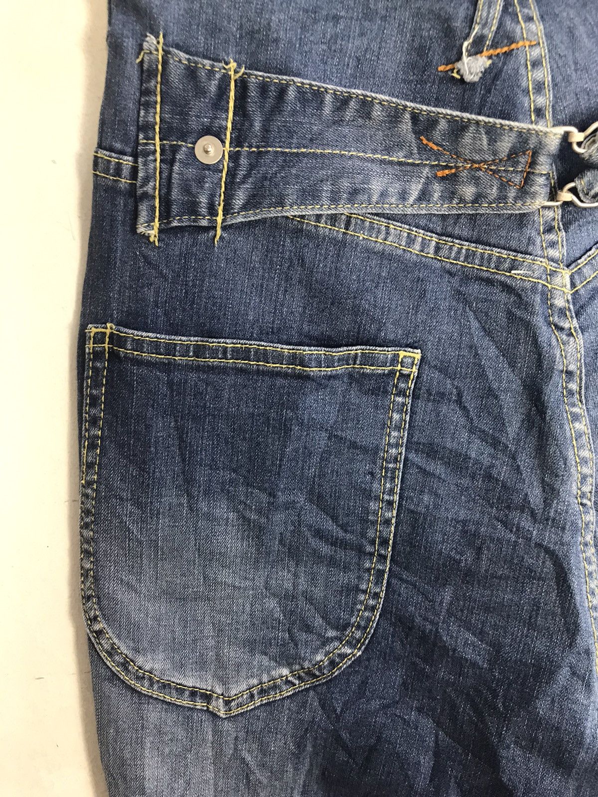 Issey Miyake × Japanese Brand Ne-net Issey Miyake Indigo Denim Jeans Buckle Back Low Rise Size 26" / US 2 / IT 38 - 9 Thumbnail