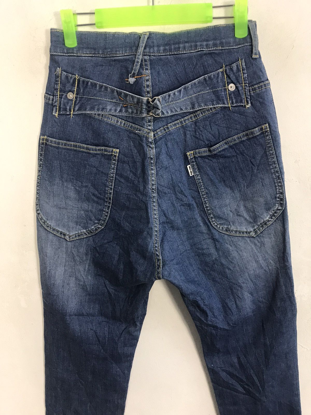Issey Miyake × Japanese Brand Ne-net Issey Miyake Indigo Denim Jeans Buckle Back Low Rise Size 26" / US 2 / IT 38 - 4 Thumbnail