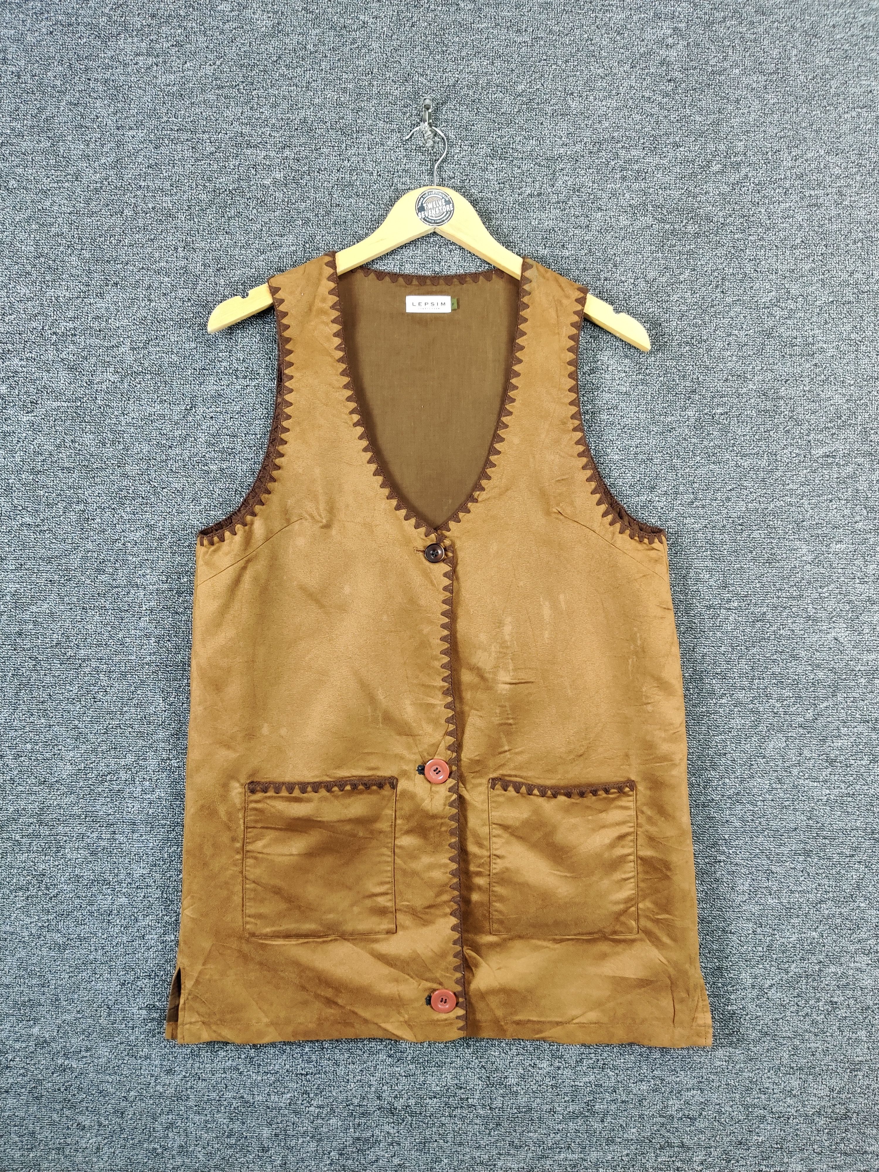 Japanese Brand Vintage Japanese Brand Lepsim Lowrys Farm Suede Vest Size US M / EU 48-50 / 2 - 1 Thumbnail