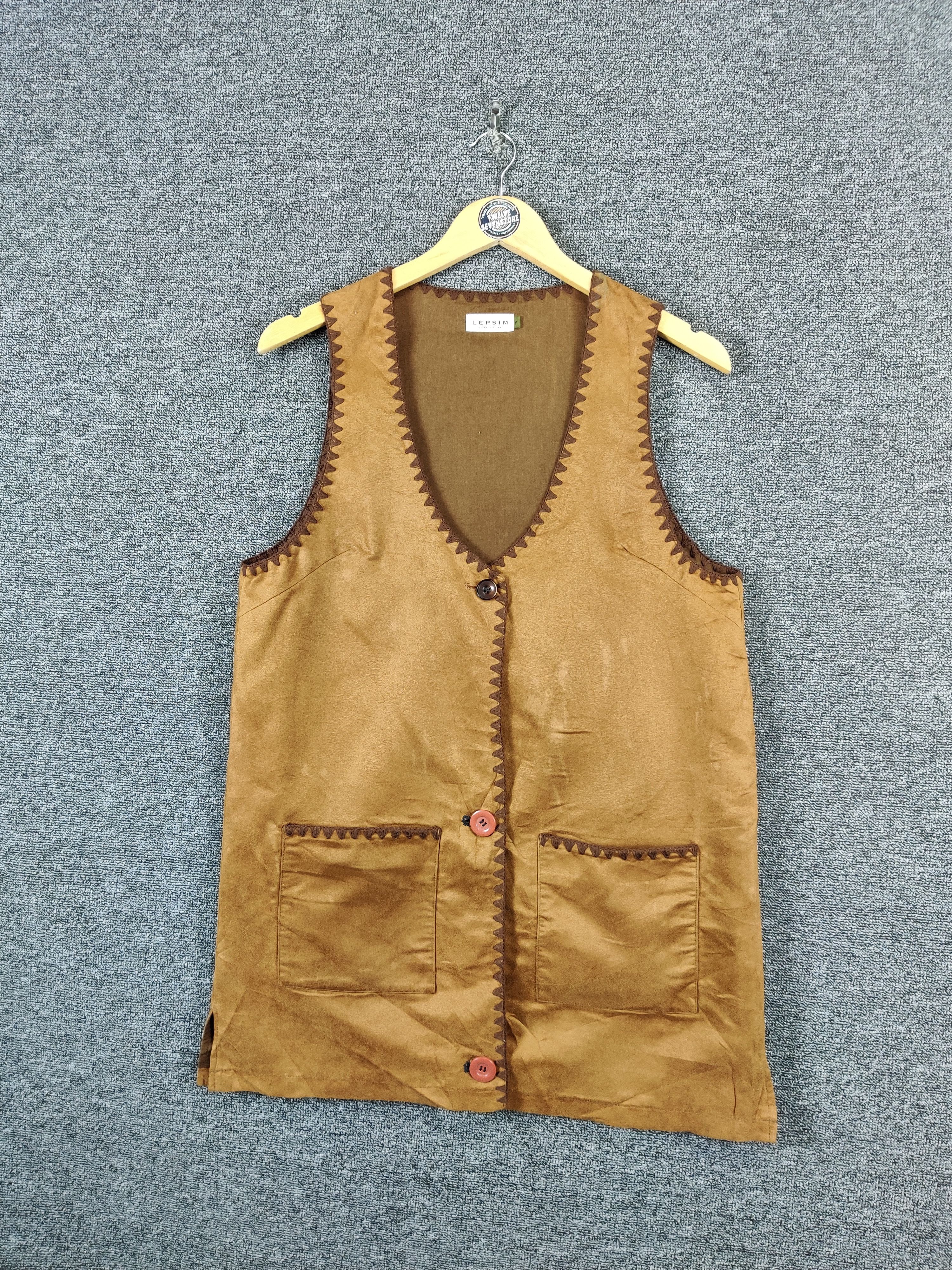 Japanese Brand Vintage Japanese Brand Lepsim Lowrys Farm Suede Vest Size US M / EU 48-50 / 2 - 2 Thumbnail