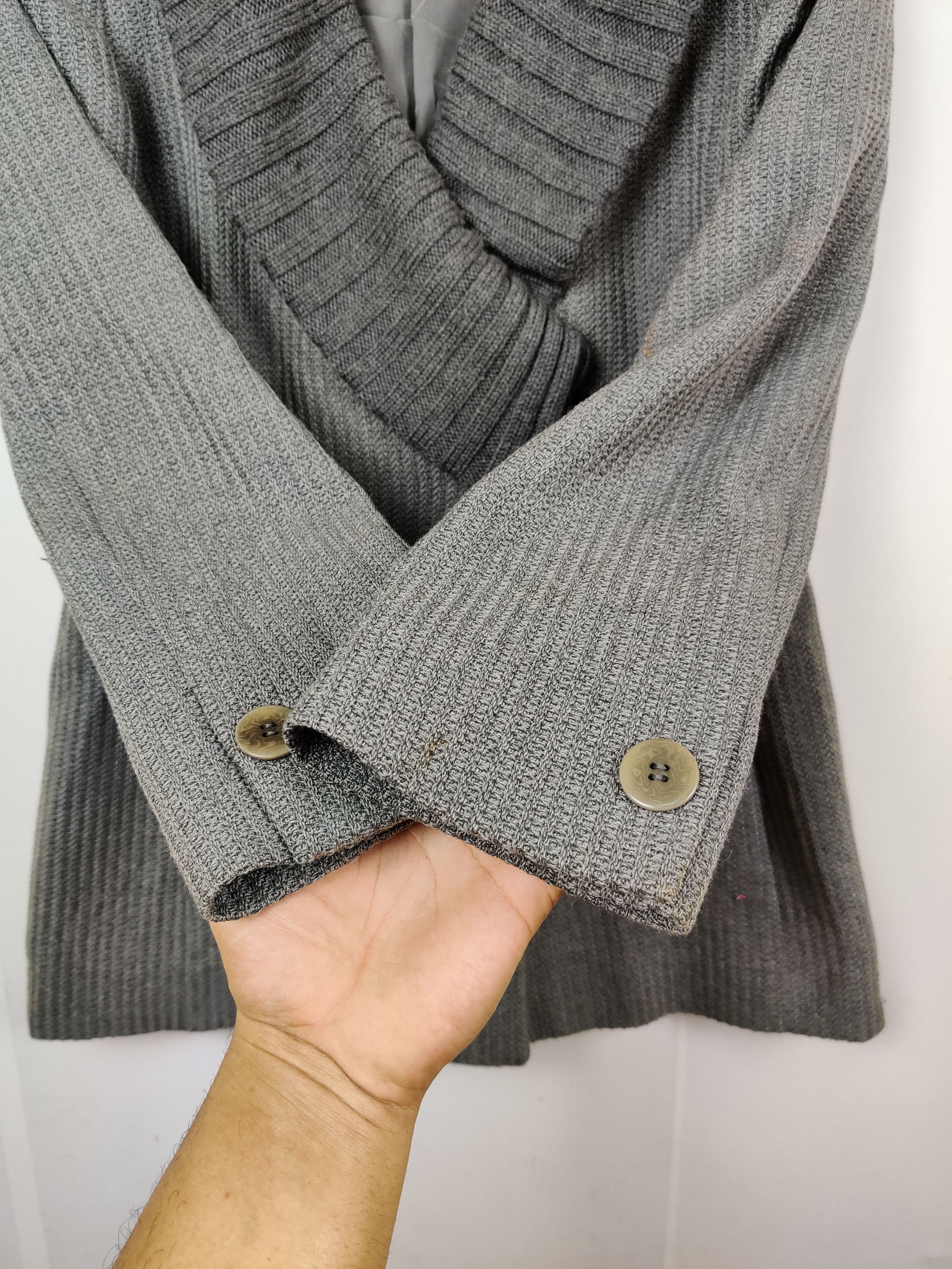 Giorgio Armani Vintage Armani Collezioni Shawl Collar Knit Jacket Size US M / EU 48-50 / 2 - 5 Thumbnail
