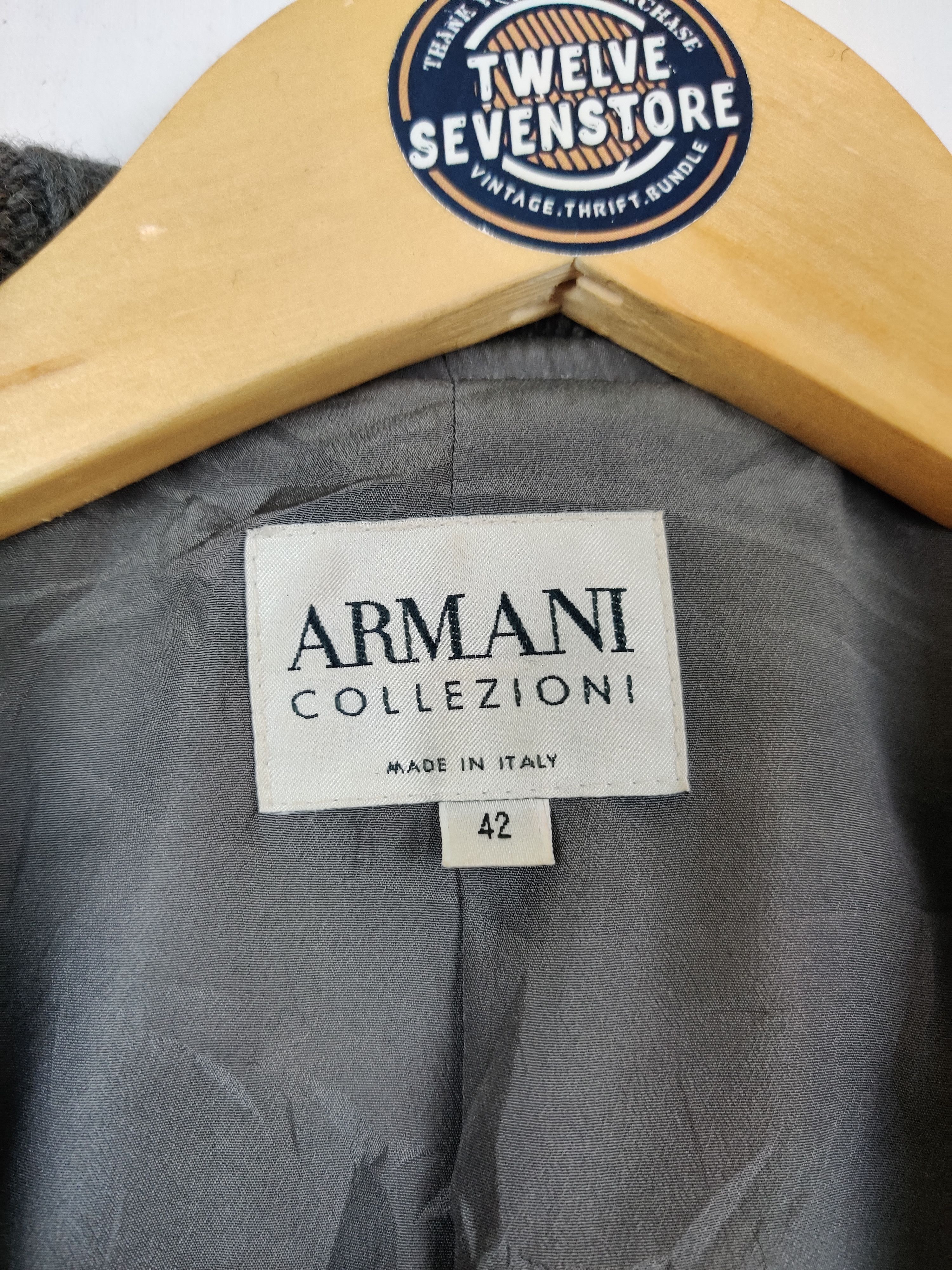 Giorgio Armani Vintage Armani Collezioni Shawl Collar Knit Jacket Size US M / EU 48-50 / 2 - 8 Thumbnail