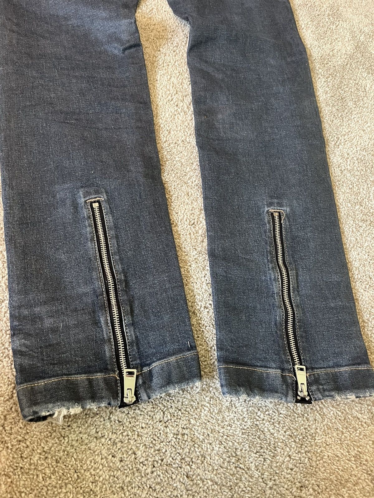 Purple Purple Leather Patch Skinny Jeans Size US 36 / EU 52 - 3 Thumbnail
