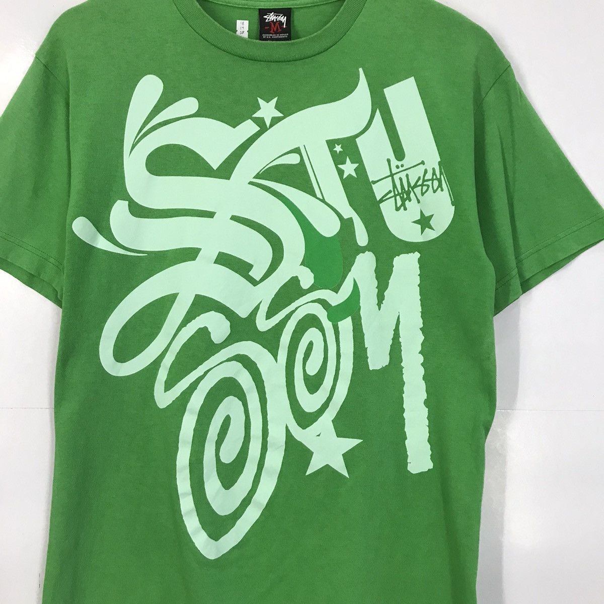 Stussy Vintage Stussy Green Rare Tshirts Size US M / EU 48-50 / 2 - 2 Thumbnail