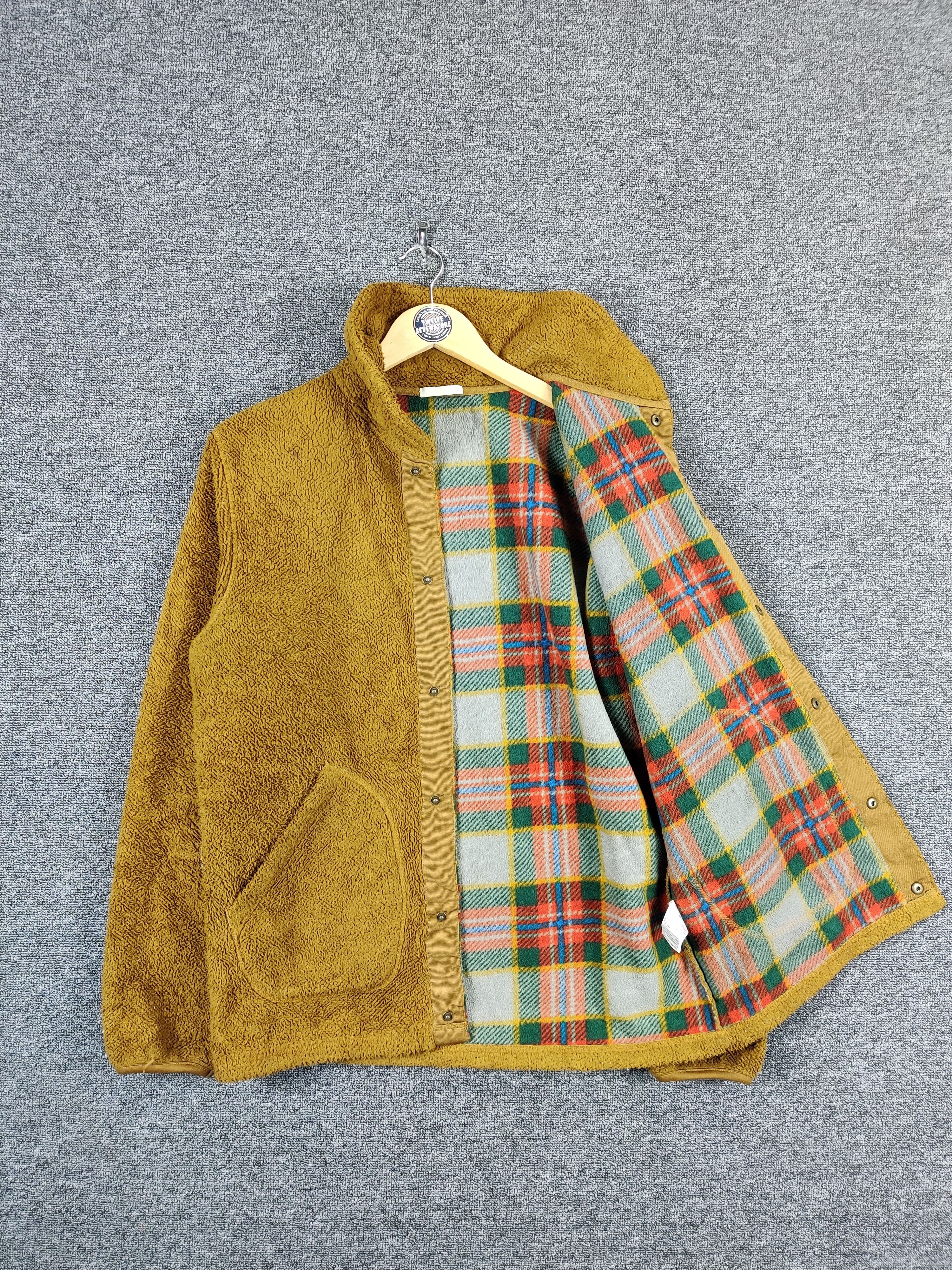 Japanese Brand Vintage Unbrand Checkered Lining Fleece Jacket Size US L / EU 52-54 / 3 - 8 Thumbnail