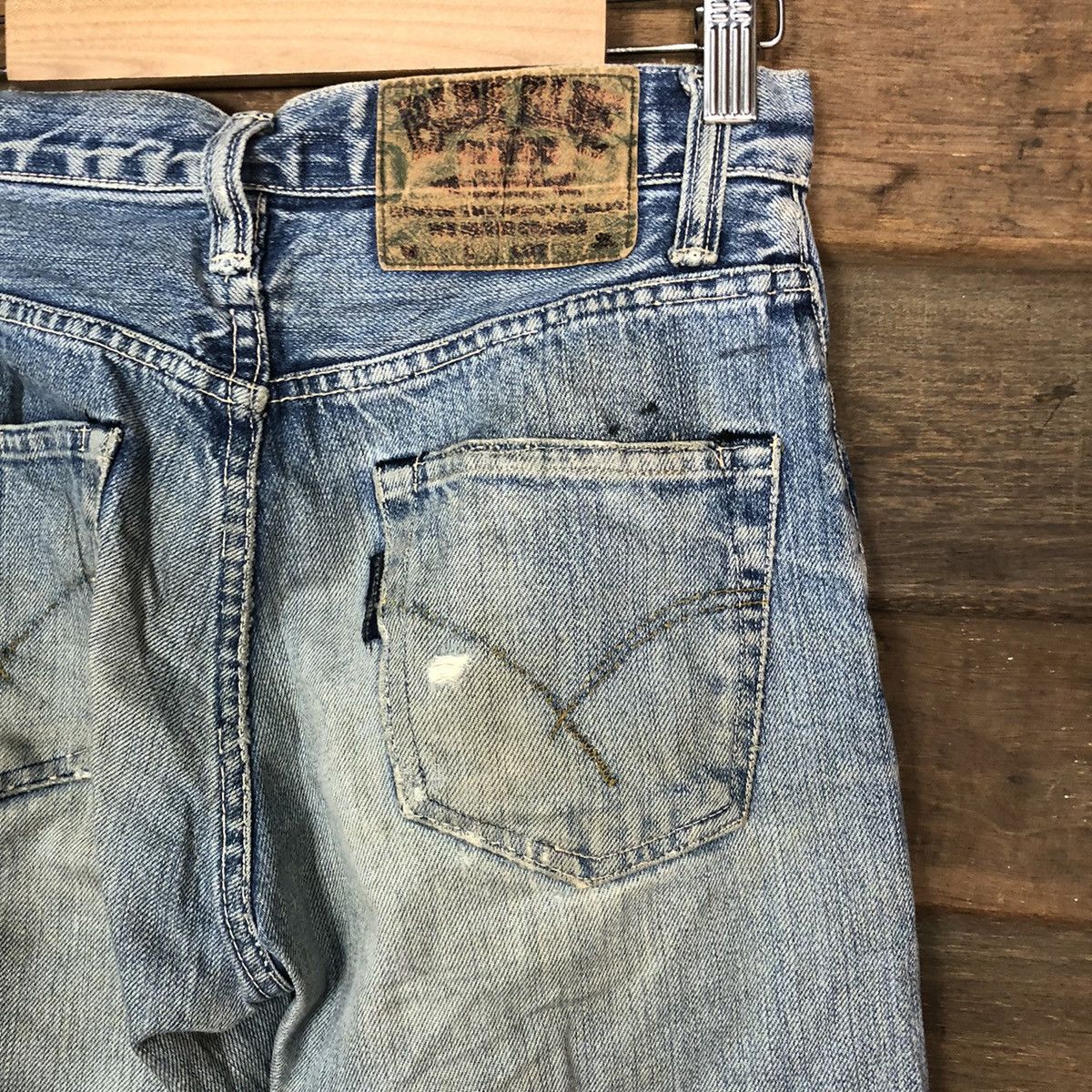 Blue Blue Japan Blue Blue Japan Blue Distressed Denim Pants #5743 Size US 26 / EU 42 - 14 Thumbnail