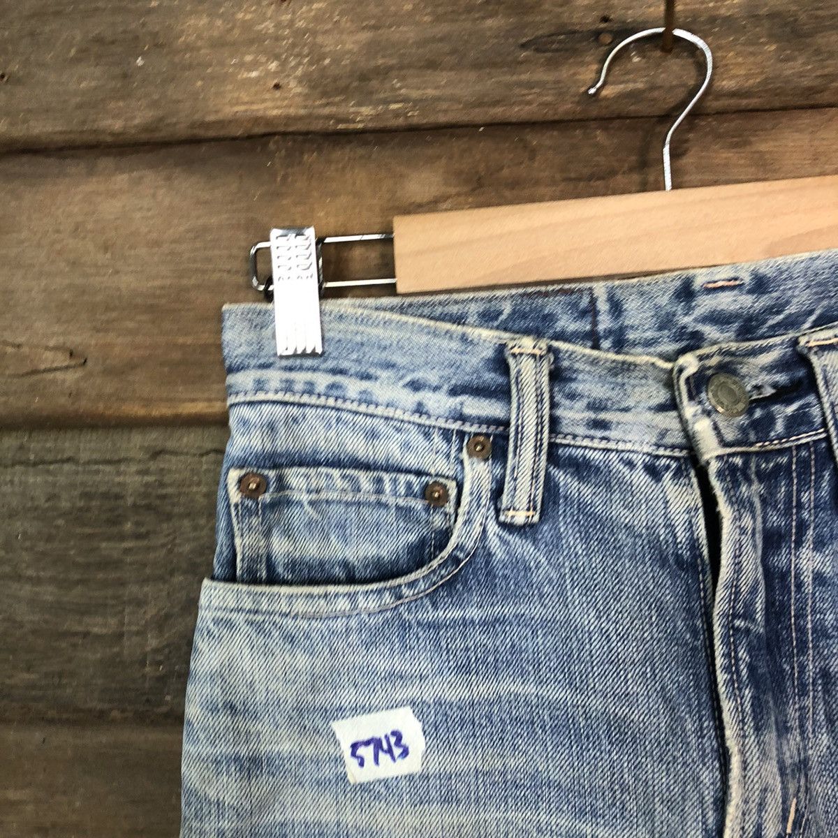 Blue Blue Japan Blue Blue Japan Blue Distressed Denim Pants #5743 Size US 26 / EU 42 - 4 Thumbnail