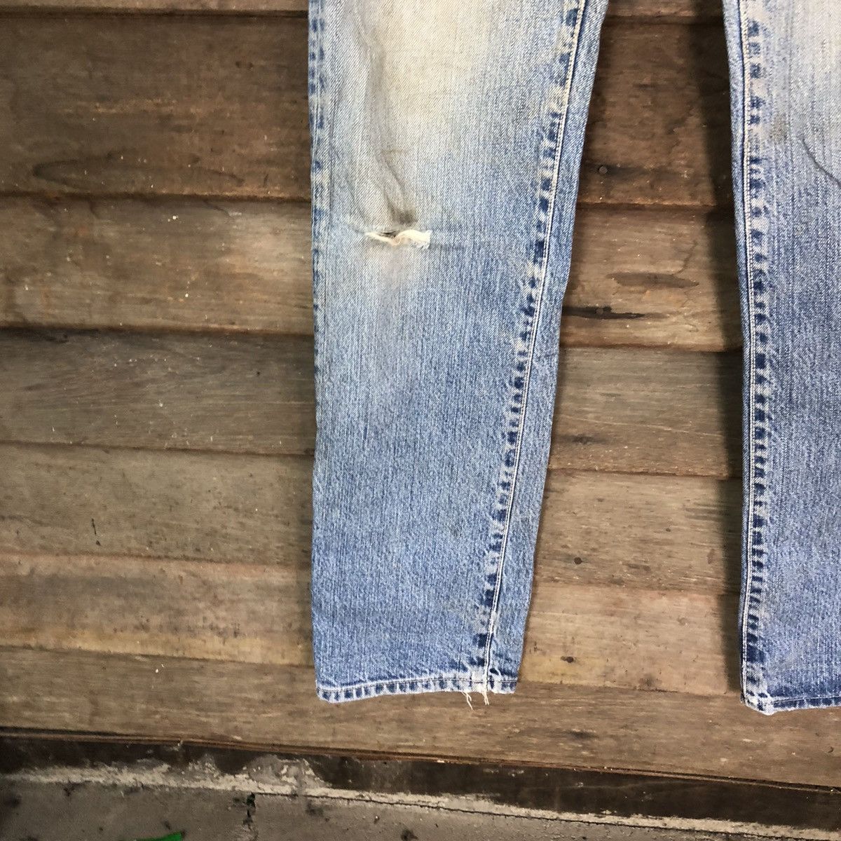Blue Blue Japan Blue Blue Japan Blue Distressed Denim Pants #5743 Size US 26 / EU 42 - 6 Thumbnail