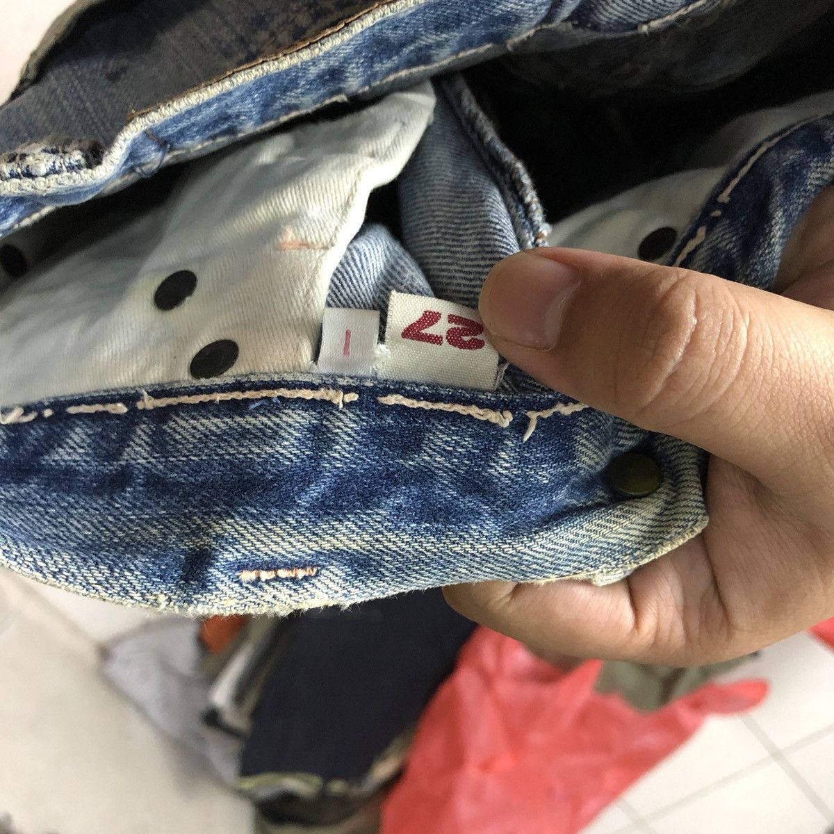 Blue Blue Japan Blue Blue Japan Blue Distressed Denim Pants #5743 Size US 26 / EU 42 - 17 Thumbnail
