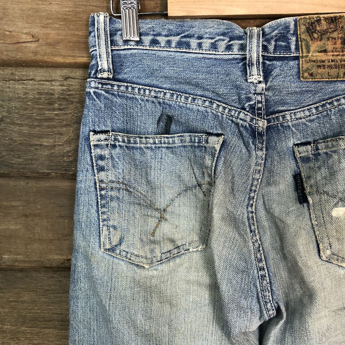 Blue Blue Japan Blue Blue Japan Blue Distressed Denim Pants #5743 Size US 26 / EU 42 - 13 Thumbnail