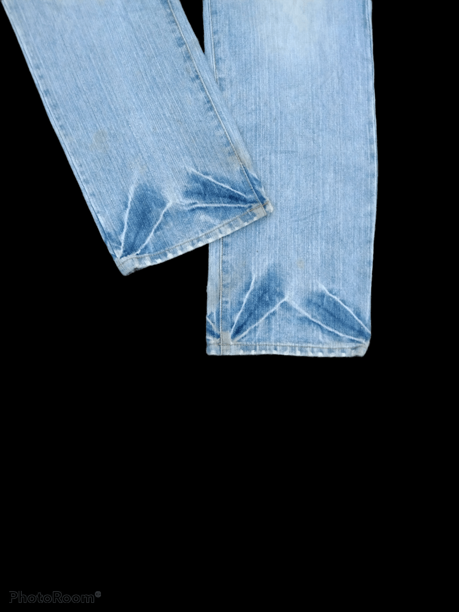 Japanese Brand DiSTRESSED LiGHT BLUE UNBRAND DENIM PANTS Size US 31 - 5 Thumbnail