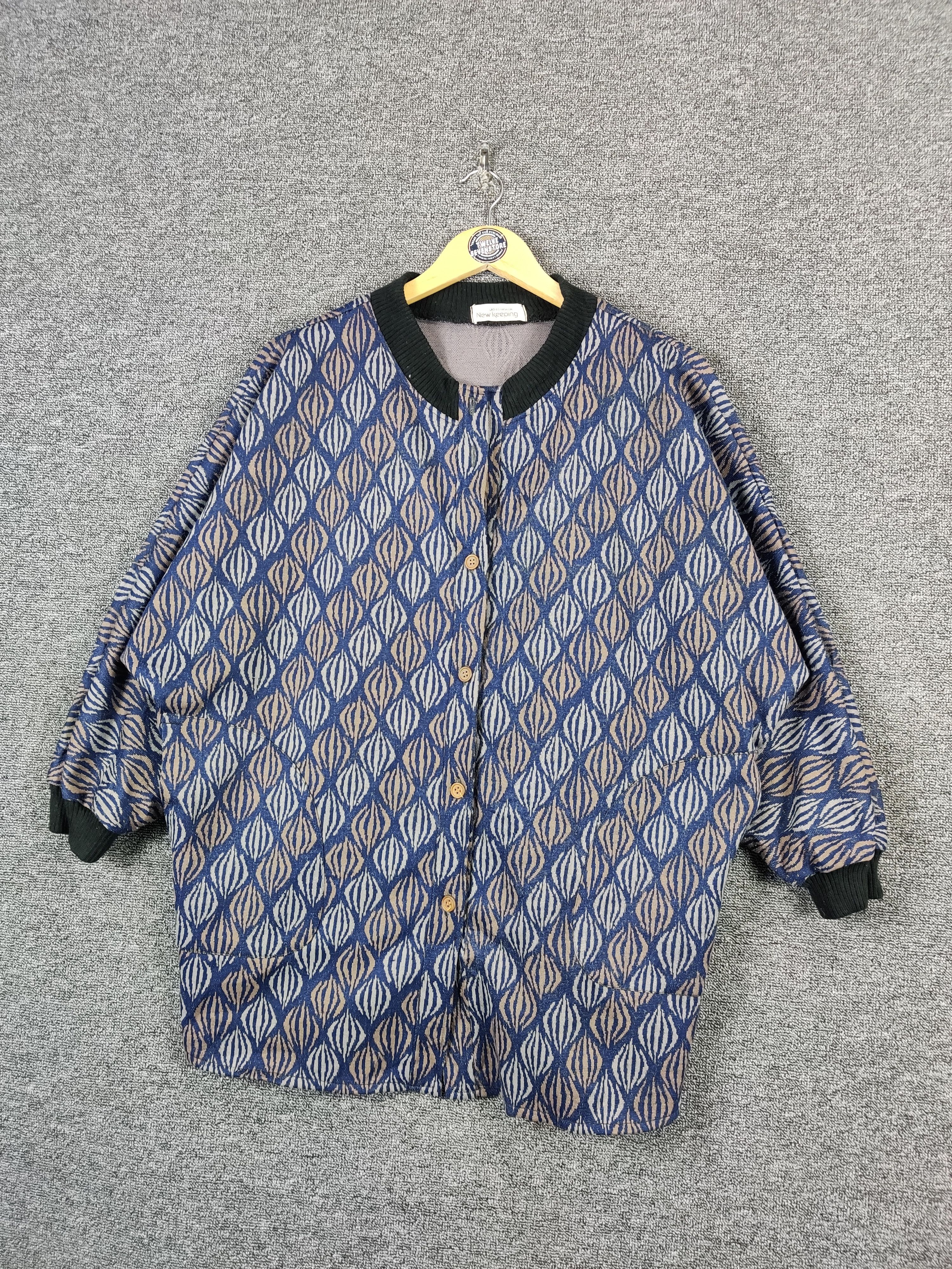 Japanese Brand Vintage Cardigan Button Ups Overprint By Ladies Fashion Size US XXL / EU 58 / 5 - 2 Thumbnail