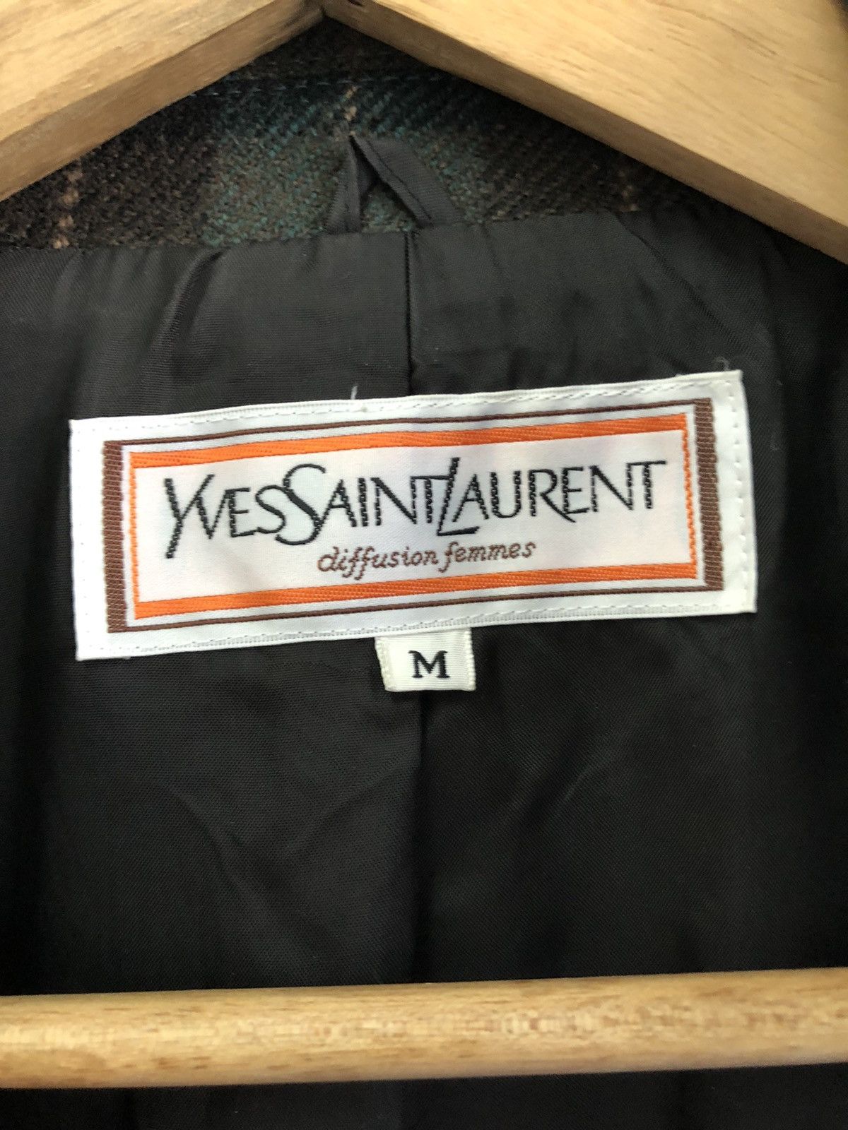 Yves Saint Laurent 🔥Yves Saint Laurent Checkered Blazer Coat Size S / US 4 / IT 40 - 7 Thumbnail