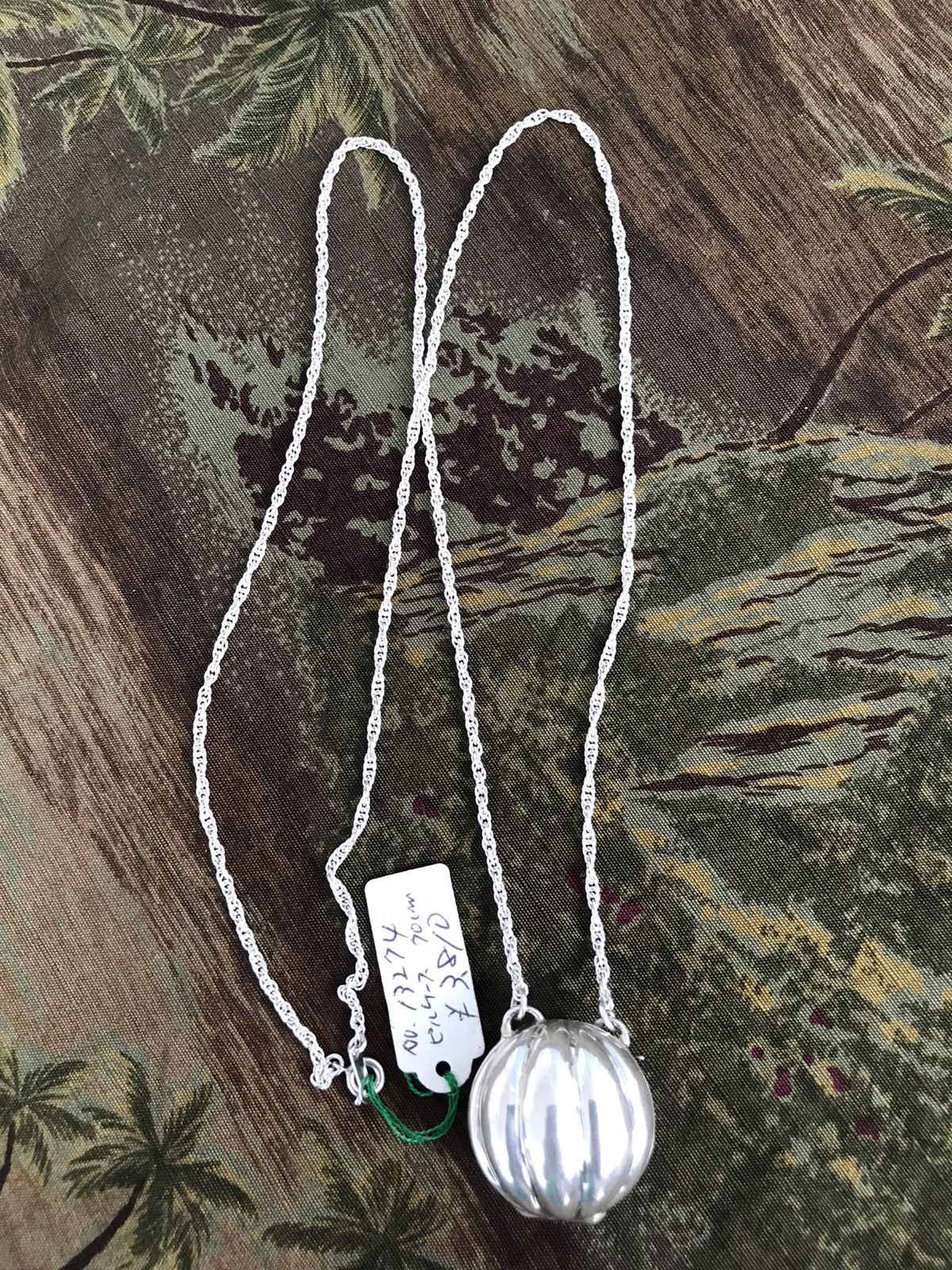 Other 925 Sterling Silver Pumpkin Necklace Size ONE SIZE - 2 Thumbnail